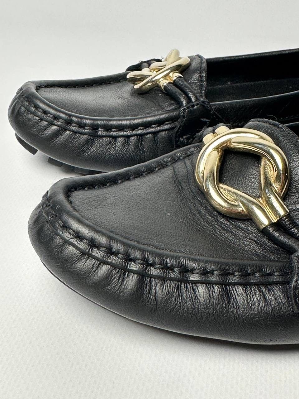 Gucci Gucci Loafers Driving Mocassins Gold Knot Detail Leather Size US 6 / IT 36 - 4 Thumbnail