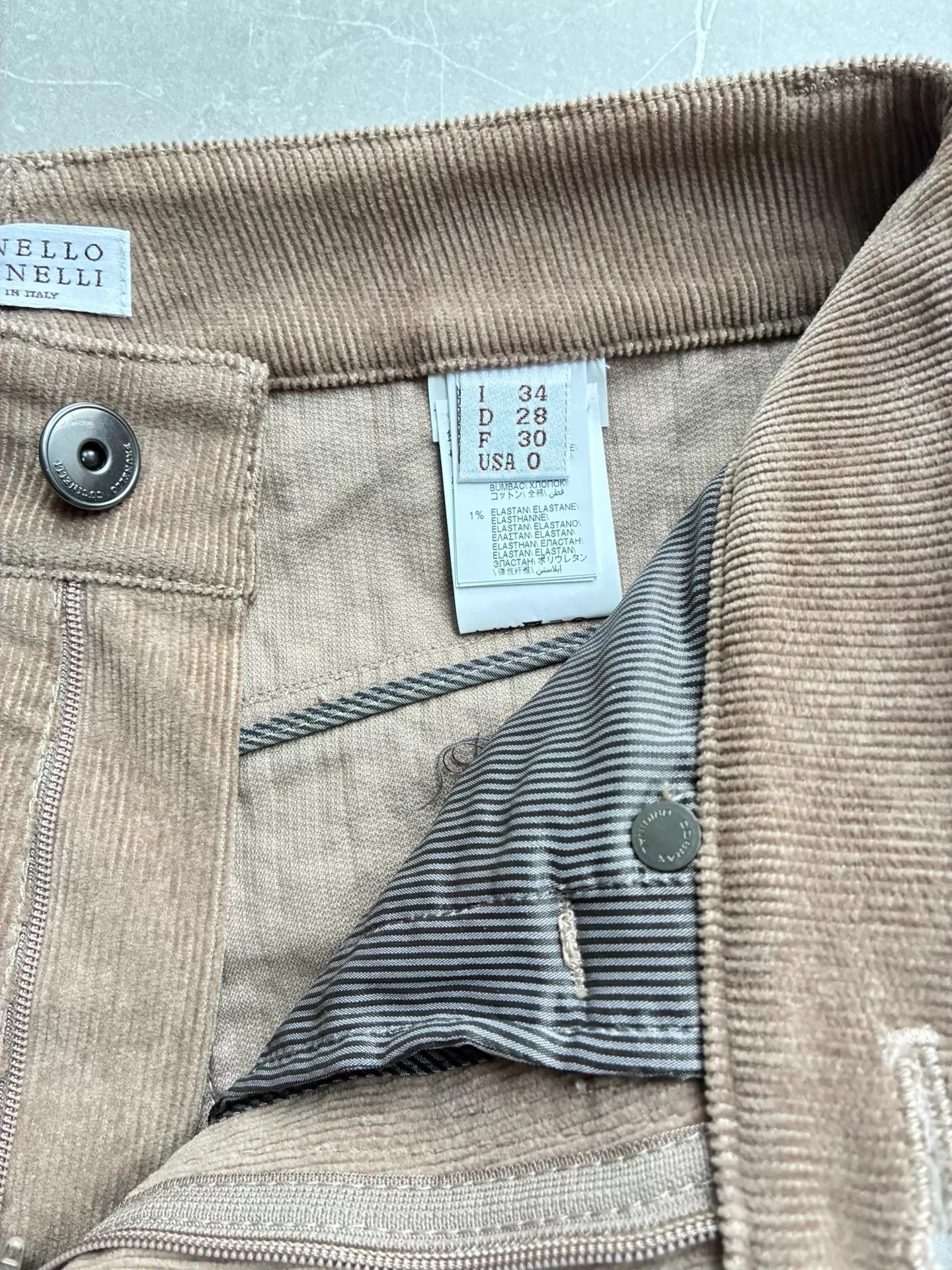 Brunello Cucinelli Brunello Cucinelli Camel Corduroy Wide-Leg Pants Size 34 Size 25" / US 0 / IT 36 - 6 Thumbnail