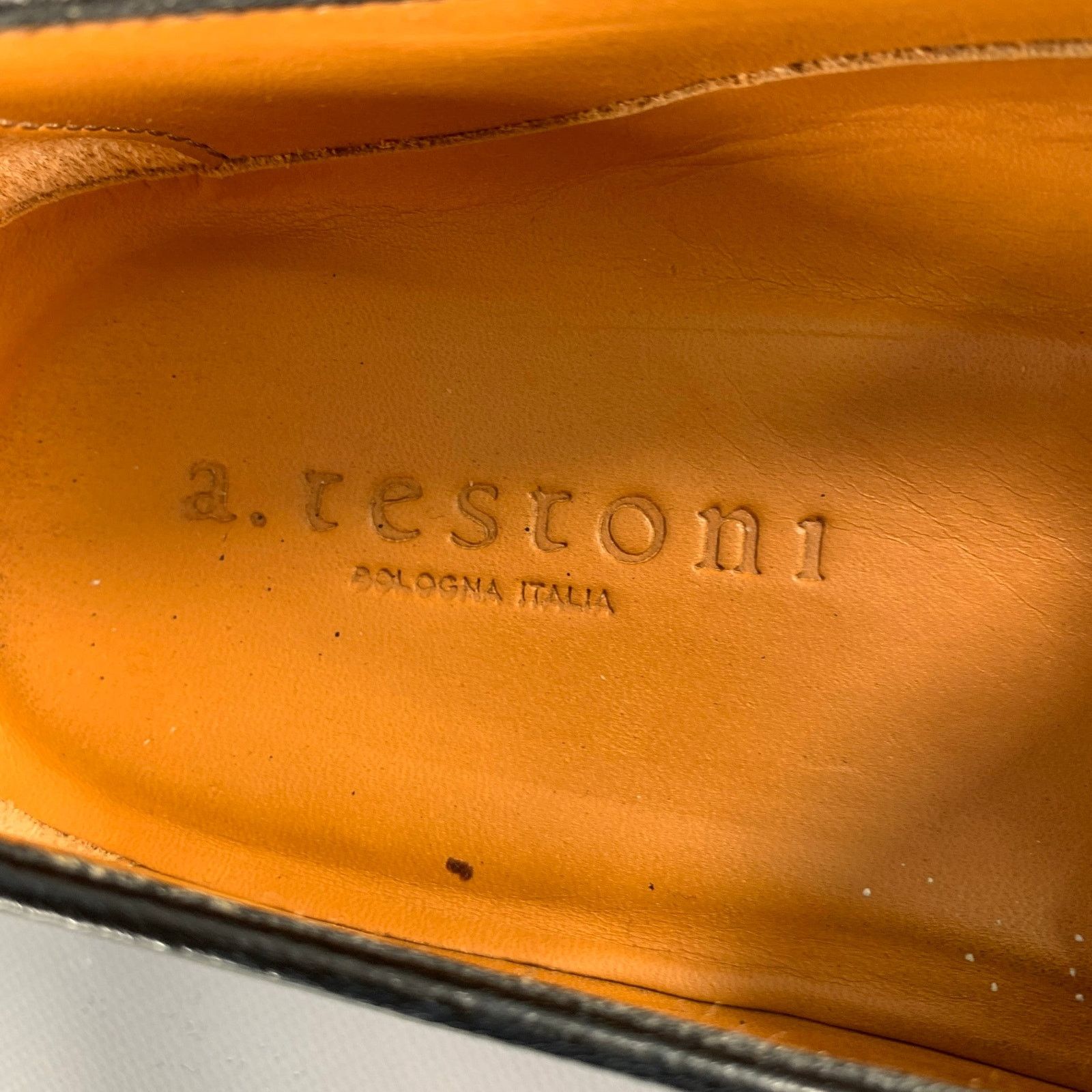 Testoni 8 Green Black Contrast Stitch Leather Slip On Loafers Size US 8 / EU 41 - 7 Thumbnail