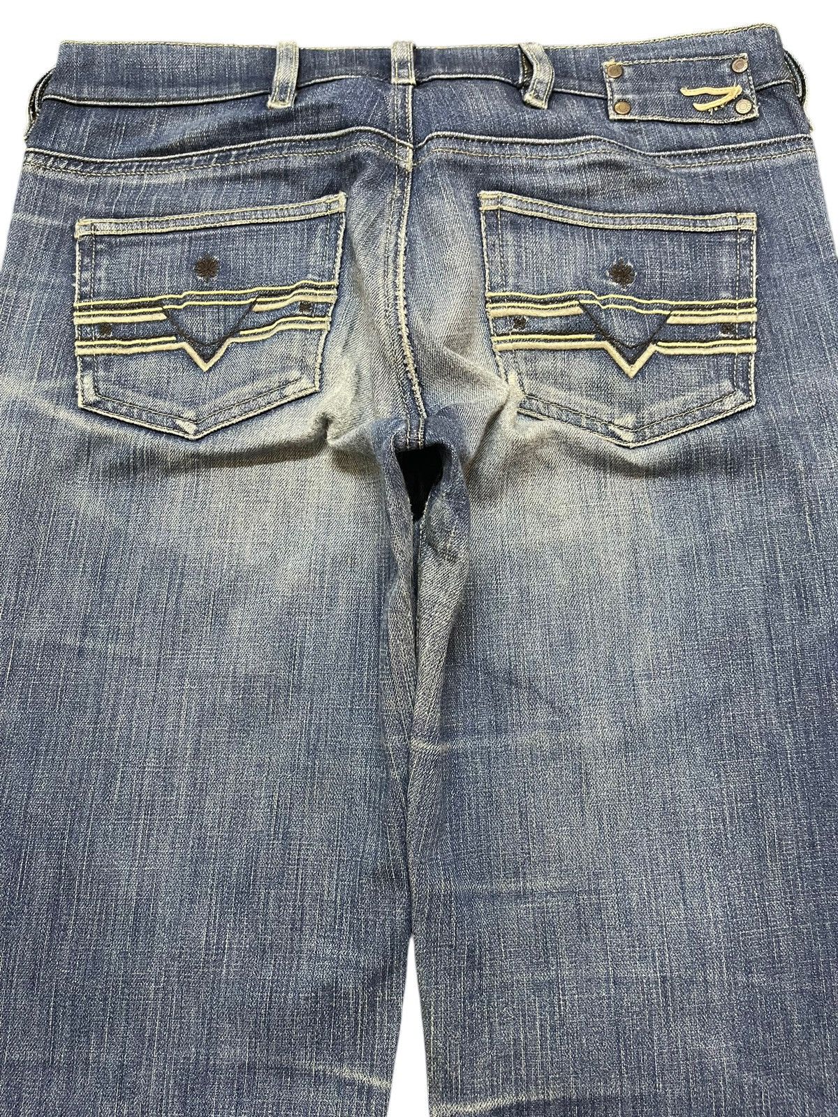 Diesel Vintage Diesel Industry Faded Wash Style Wide Leg Jeans Size US 30 / EU 46 - 5 Thumbnail