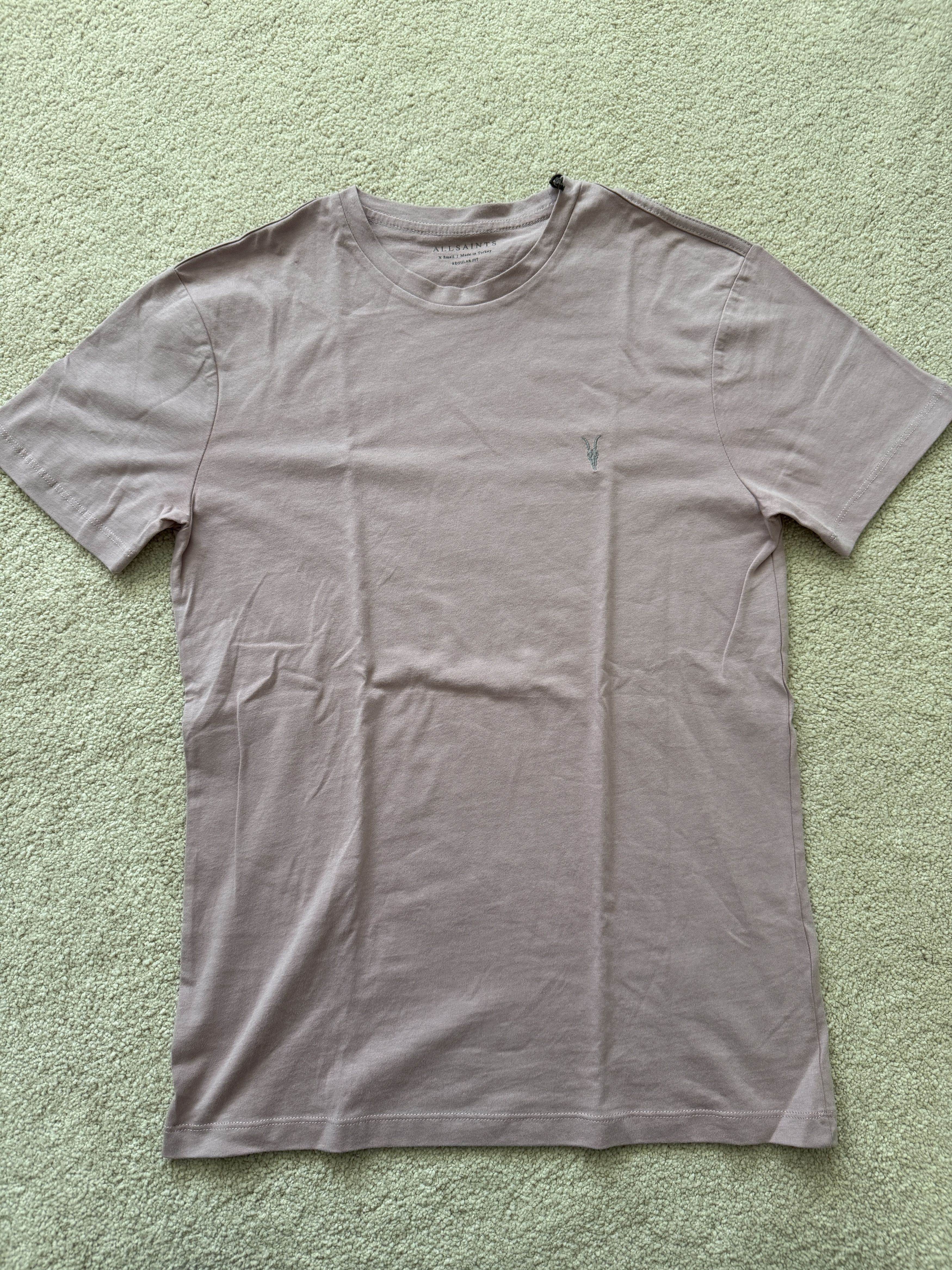 Allsaints New All Saints XS Mens Light Pink Tee Shirt Size US XS / EU 42 / 0 - 4 Thumbnail
