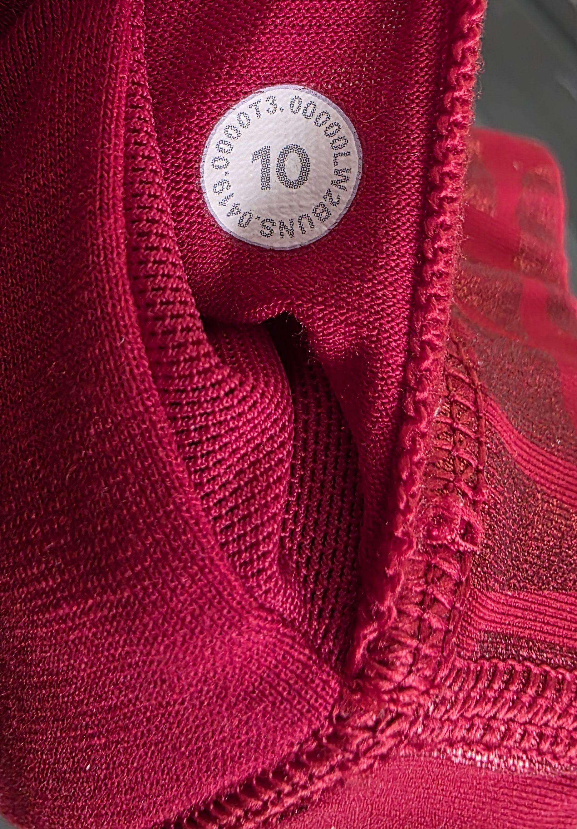 Lululemon NWOT Lululemon Energy Bra Manifesto 20YR Foil Dark Red 10 Size ONE SIZE - 4 Thumbnail