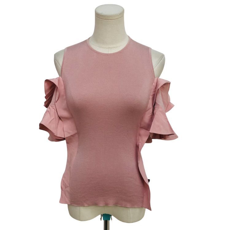 Louis Vuitton Louis Vuitton Knit Ruffle Top Size S Size S / US 4 / IT 40 - 1 Thumbnail