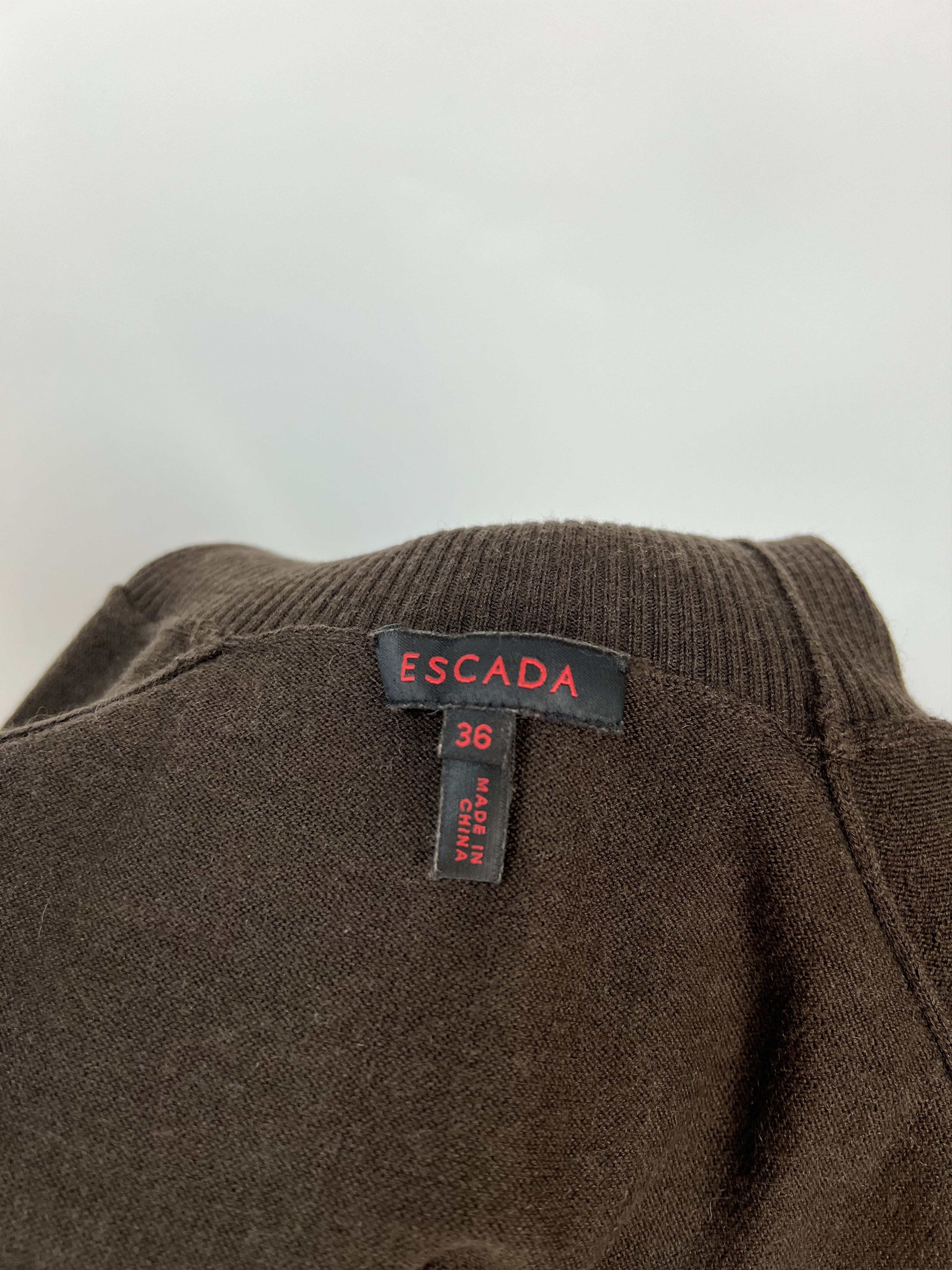 Escada Escada Brown Wool Silk Cashmere Turtleneck Sweater Size S Size S / US 4 / IT 40 - 10 Thumbnail