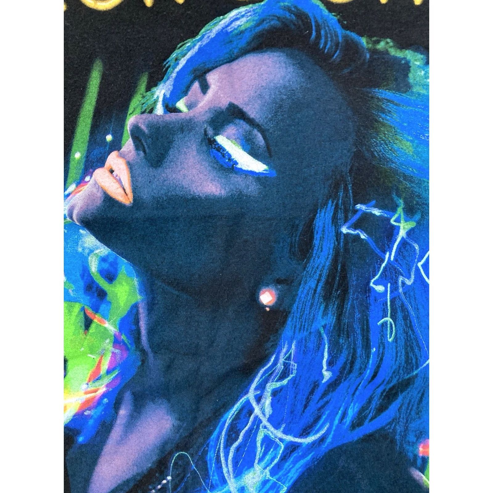 Tultex Demi Lovato Neon Lights Tour 2014 Graphic T-shirt Women Small Black Music Size S / US 4 / IT 40 - 2 Thumbnail