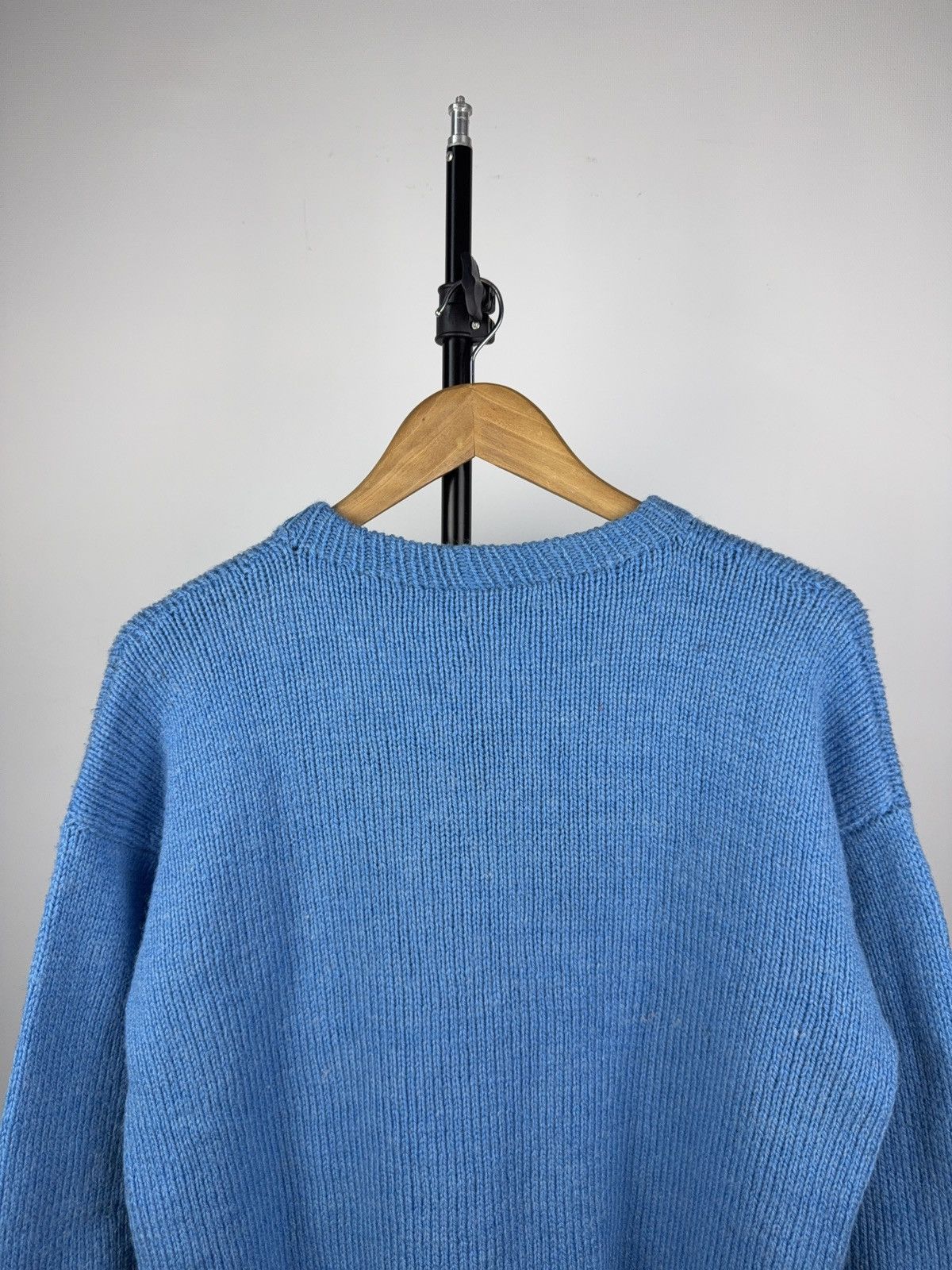 Japanese Brand × Vintage Handmade Blue Knit Sweater with Bearded Sailor Graphic Size US S / EU 44-46 / 1 - 6 Thumbnail
