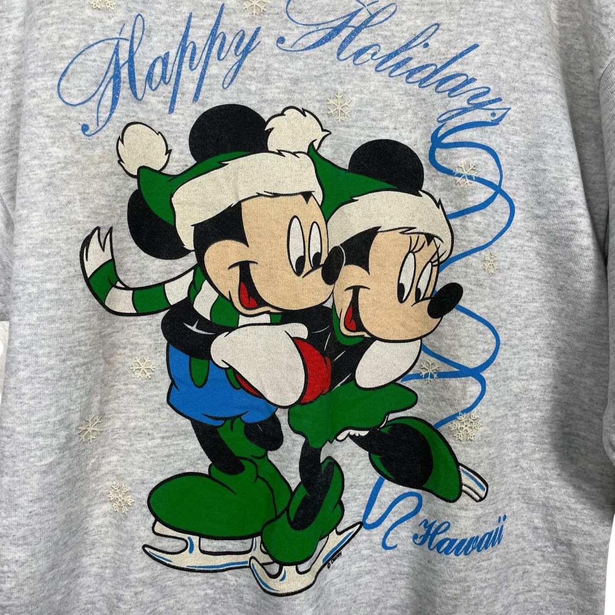 Tultex Vintage 90s Mickey Mouse Happy Holiday Hawaii Sweatshirt Size US L / EU 52-54 / 3 - 10 Thumbnail