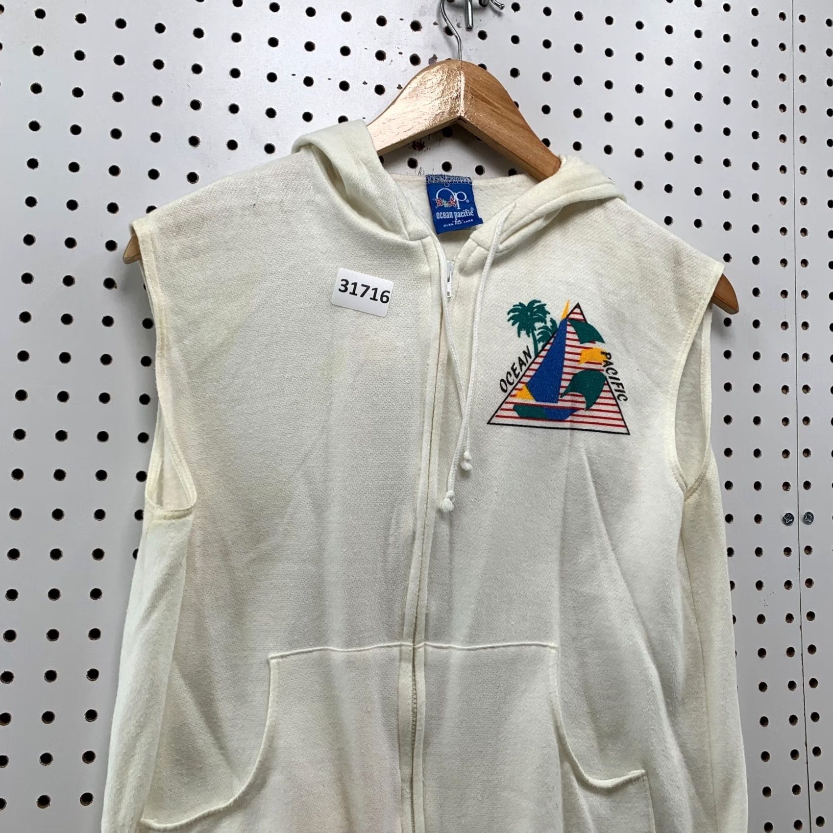 Ocean Pacific VINTAGE Ocean Pacific Zip Hoodie Beige XS Adult Mens Surf Made USA 19x22 Size US XS / EU 42 / 0 - 5 Thumbnail