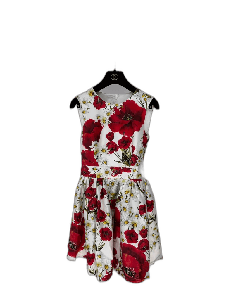 Dolce & Gabbana Floral Print Backless Dress for Exquisite Girls Size S / US 4 / IT 40 - 1 Thumbnail