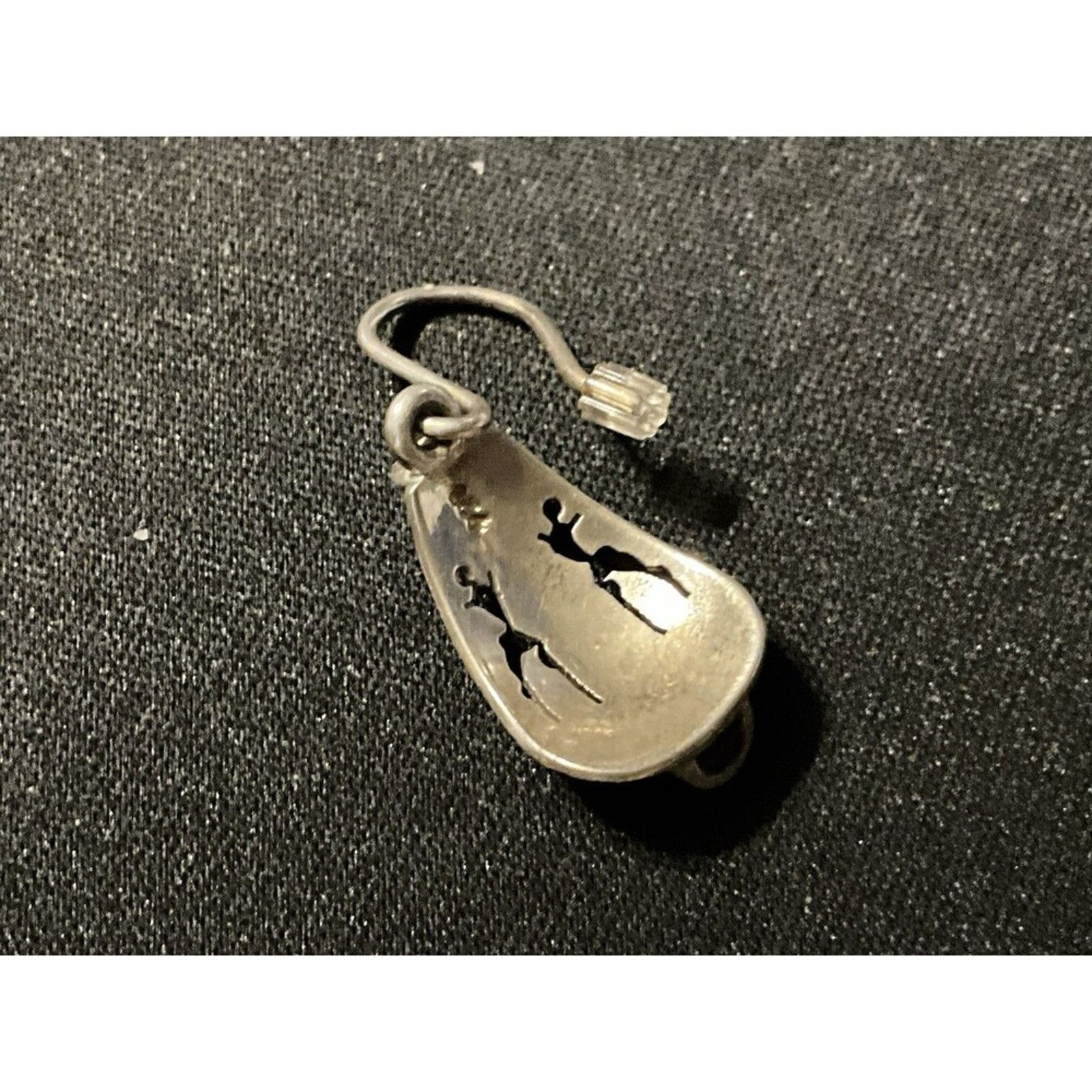 Other 925 Post Fish Hook Vintage Native Laser Leather Accent Size ONE SIZE - 4 Thumbnail