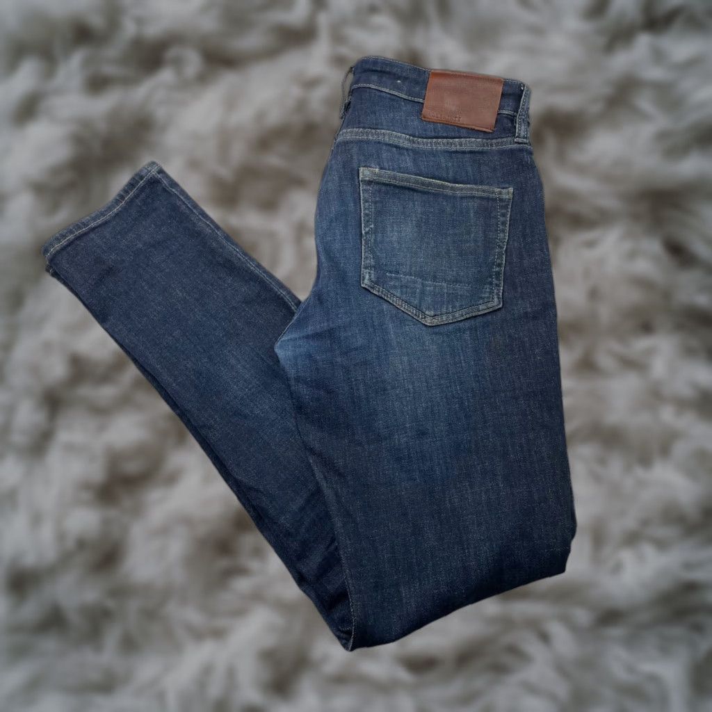 Allsaints AllSaints Jeans Rex Distressed Slim Button-Fly 31x32 Medium Wash Blue Mens Size US 31 - 1 Thumbnail