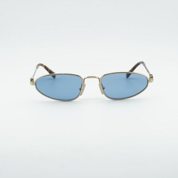 Miu Miu Miu Miu MUA52S ZVN60O Sunglasses Gold Cat Eye Frame, Blue Size ONE SIZE - 3 Thumbnail