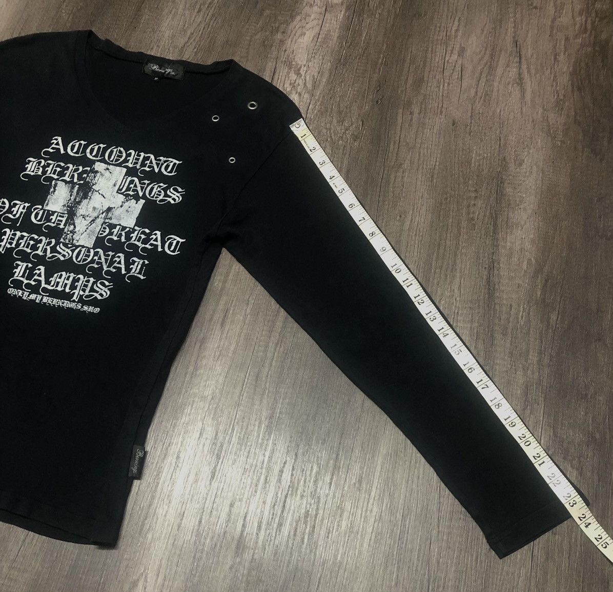 Japanese Brand Bernings Sho Black Label V Stitch Long Sleeve Tee Shirt Size US M / EU 48-50 / 2 - 3 Thumbnail