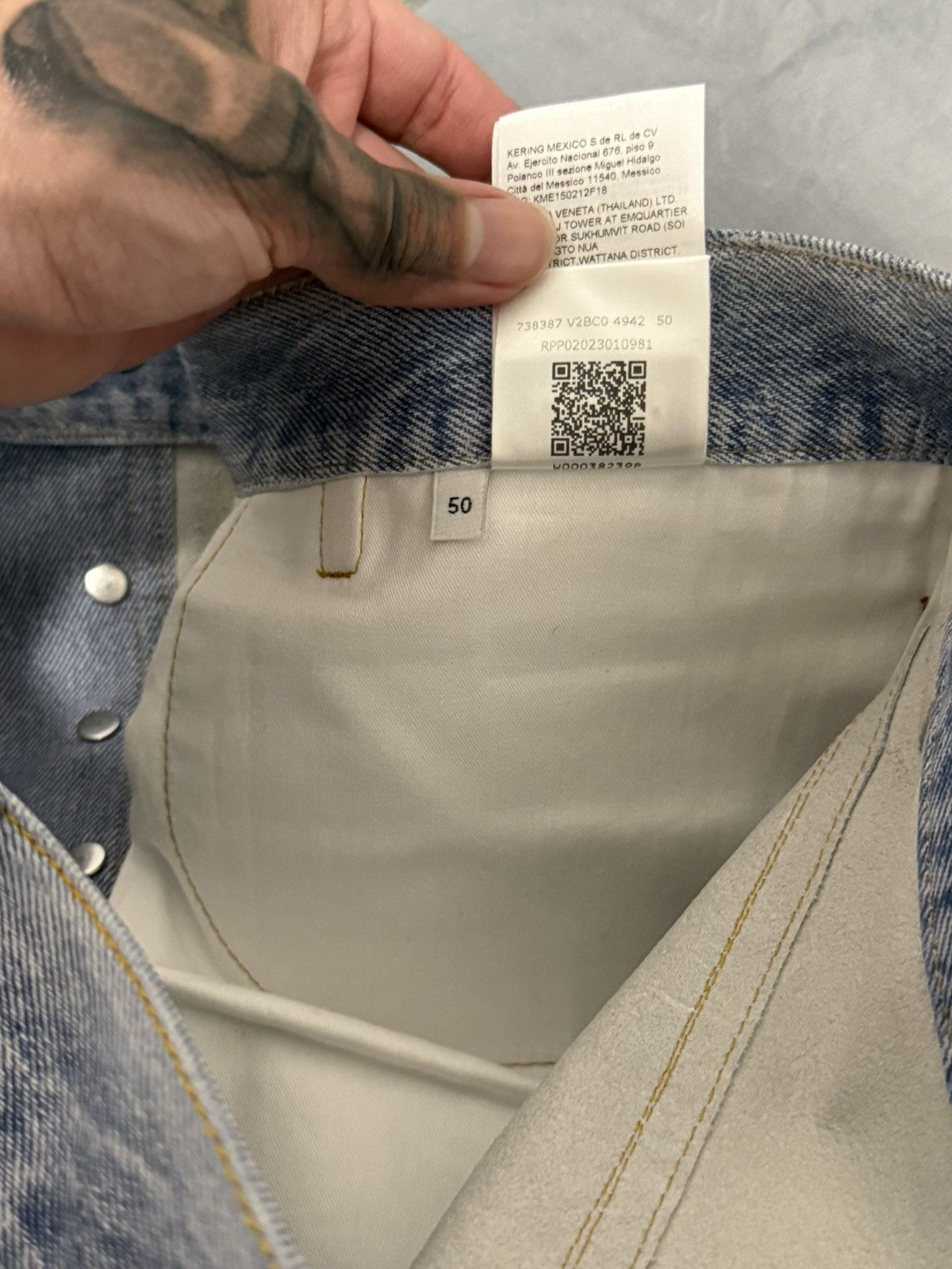 Bottega Veneta Bottega Veneta Denim print Leather jeans Size US 34 / EU 50 - 11 Thumbnail