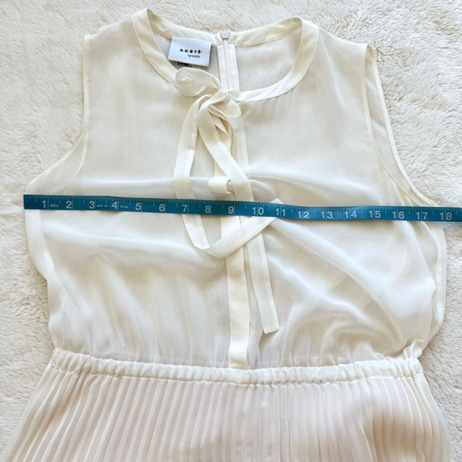 Akris AKRIS Punto women ivory dress size 8 US Retail 1950$ Size M / US 6-8 / IT 42-44 - 7 Thumbnail