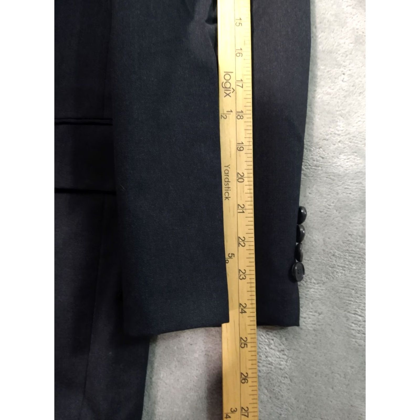 Hugo Boss HUGO BOSS Blazer Mens 42R Gray Wool 2 Piece Suit Jacket 2-Button Notch Lapel Regular Fit Vintage No Size 42R - 7 Thumbnail