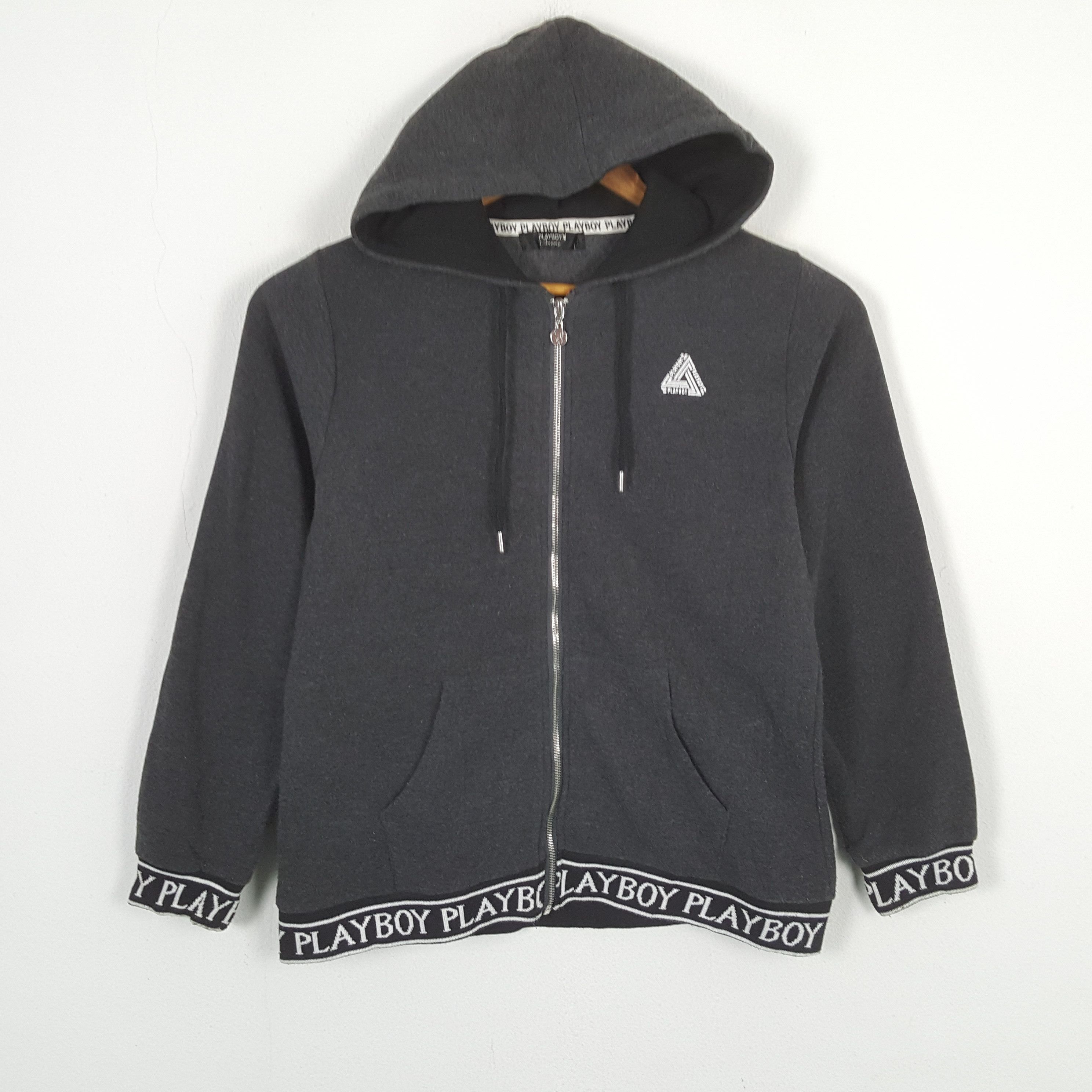 Playboy × Vintage Vintage PLAYBOY Fashion Brand Zipper Hoodies Size US S / EU 44-46 / 1 - 1 Thumbnail