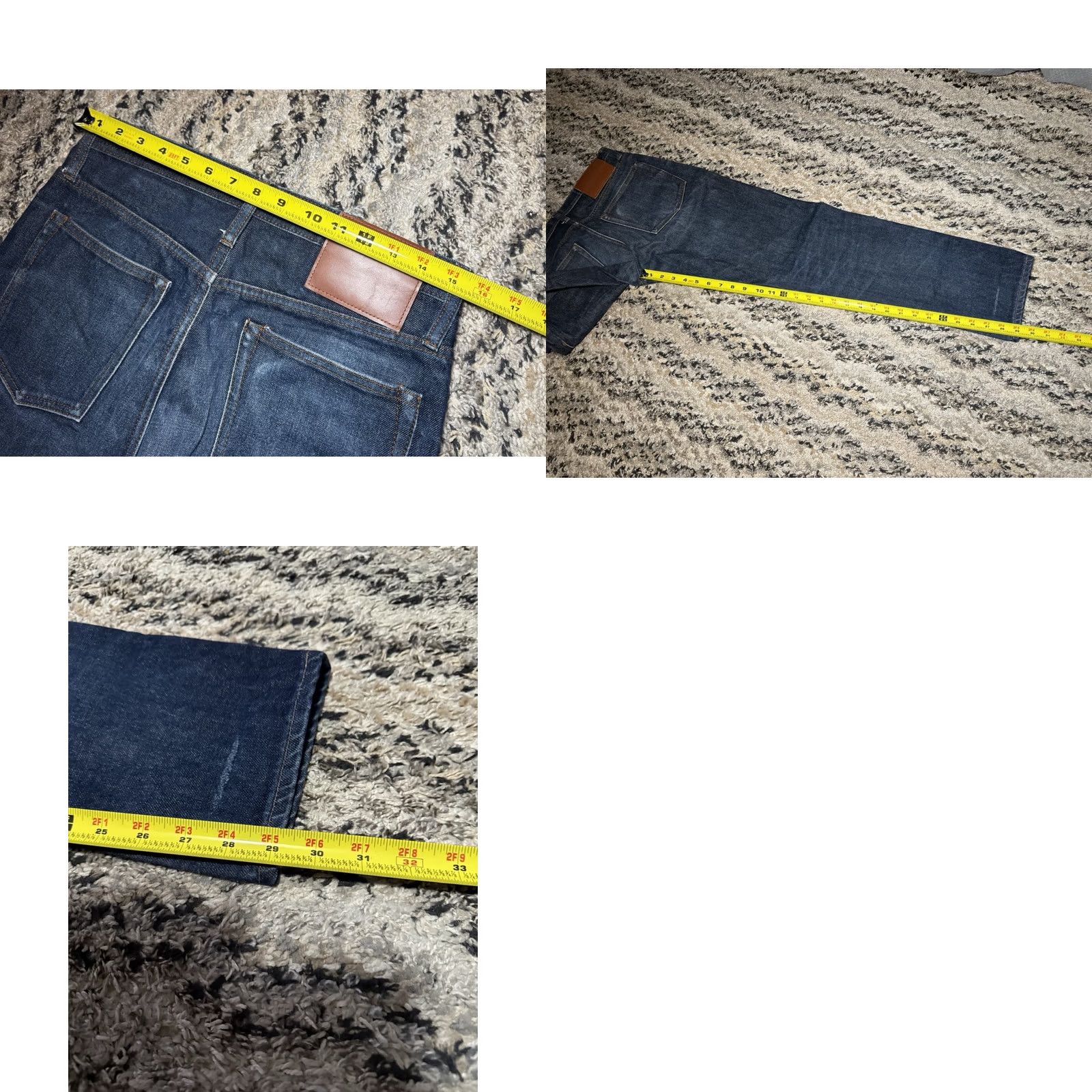 The Unbranded Brand VINTAGE Unbranded Brand Jeans Mens 31x29 UB201 Tapered Selvedge Denim Worn In Faded Mens Jeans Slim 31 Blue Size US 31 - 9 Thumbnail