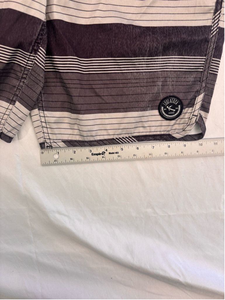 Lost Enterprises Men's Lost Swim Trunks Size 32 Gray Striped Size US 30 / EU 46 - 10 Thumbnail