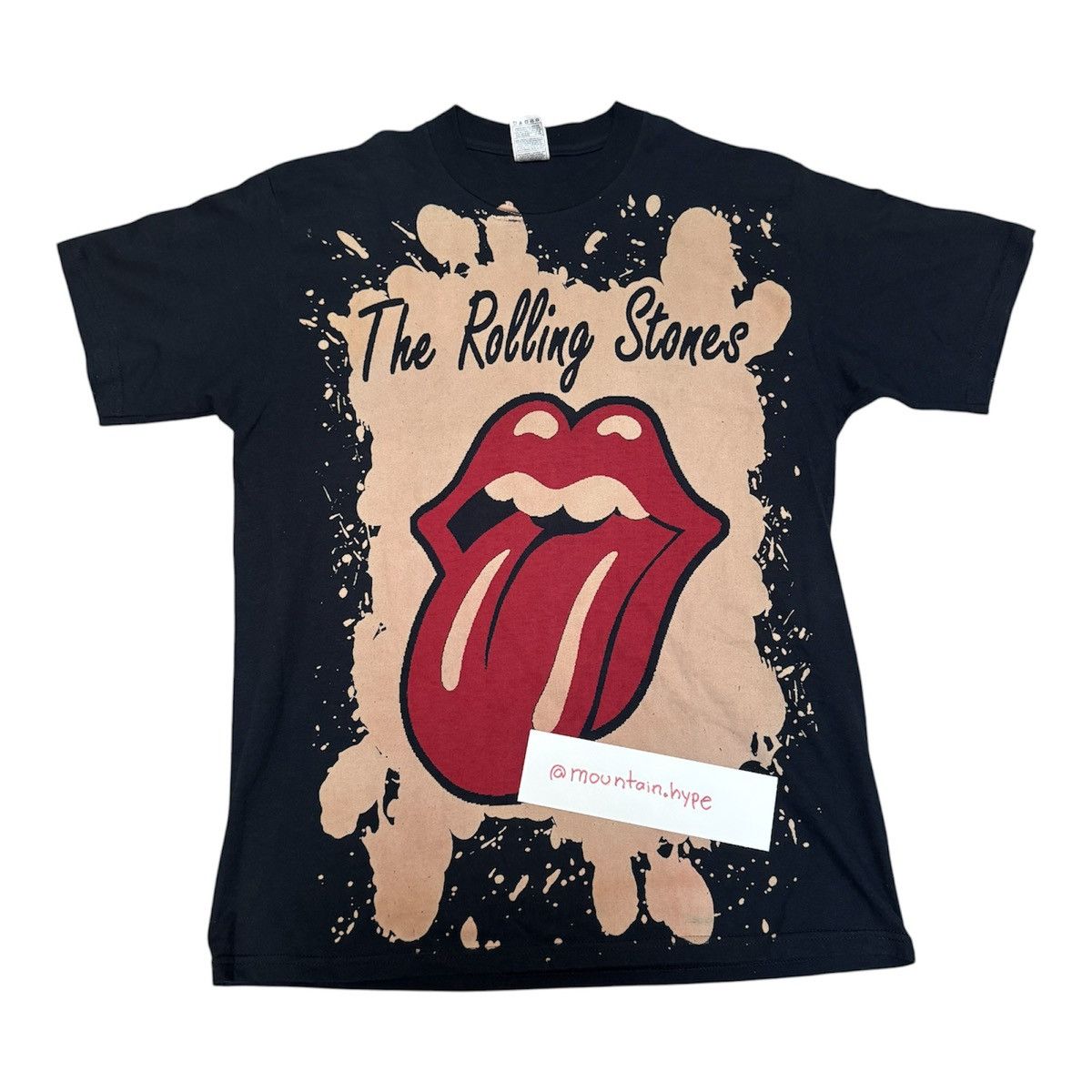 Band Tees × The Rolling Stones × Vintage Vintage 90s The Rolling Stones Acidwash Tongue Band Tee Size US L / EU 52-54 / 3 - 1 Thumbnail