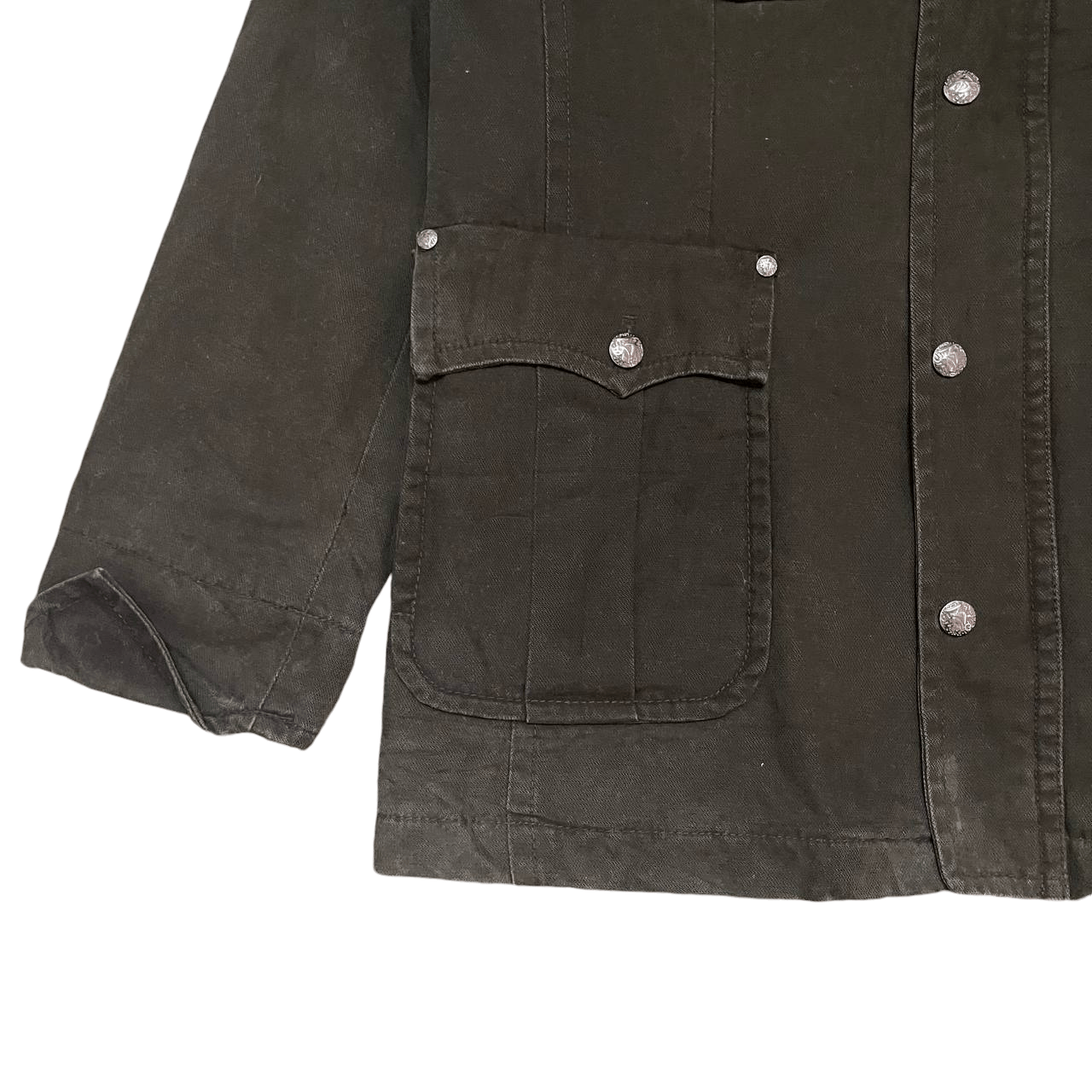 Japanese Brand Vintage Oil Cake Utility Multi Pocket Jacket Hidden Hood Size US XL / EU 56 / 4 - 3 Thumbnail