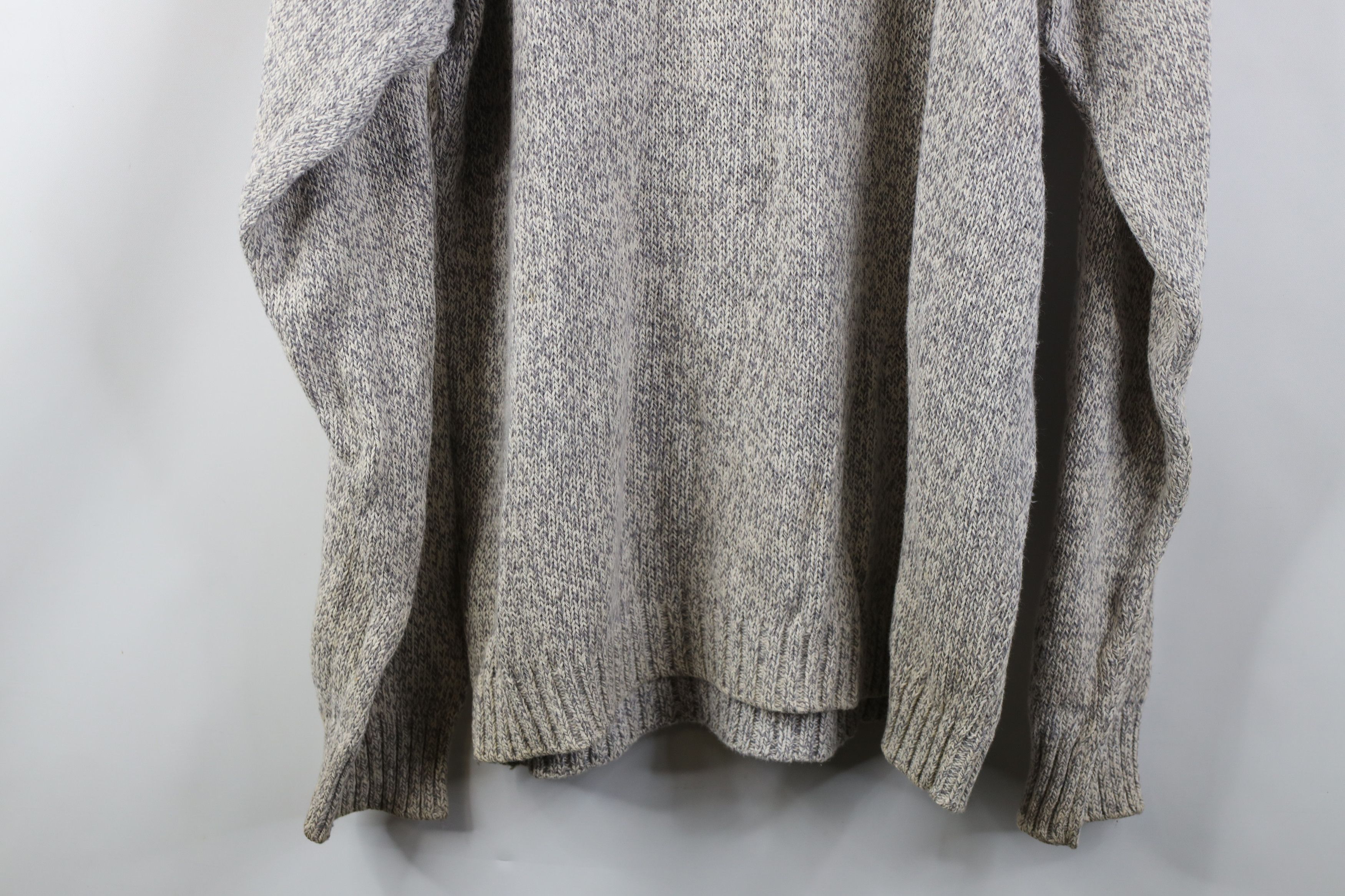 Vintage Vintage 90s Streetwear Cotton Knit Collared Sweater Gray Size US L / EU 52-54 / 3 - 14 Thumbnail
