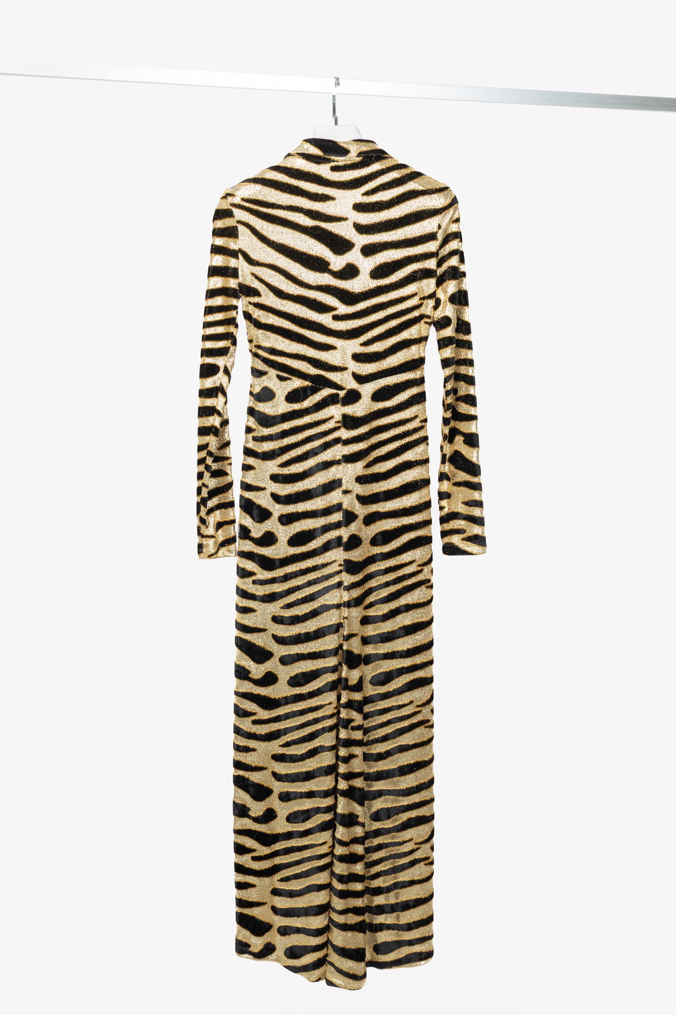 Paco Rabanne Paco Rabanne AW19 Gold Tiger Jacquard Metallic Maxi Dress Size M / US 6-8 / IT 42-44 - 2 Thumbnail
