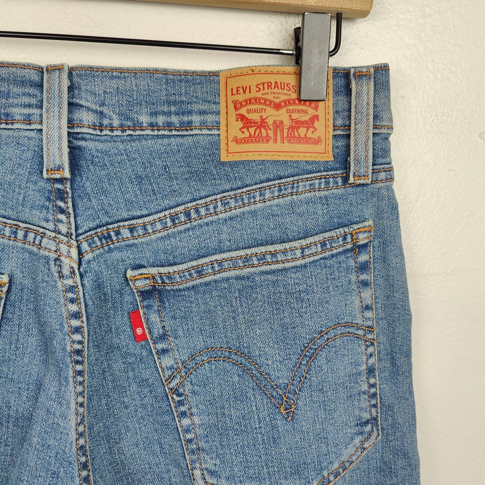 Levi's Levi's Wedgie Straight Straight Jeans Womens 29 Medium Wash Size 29" - 5 Thumbnail