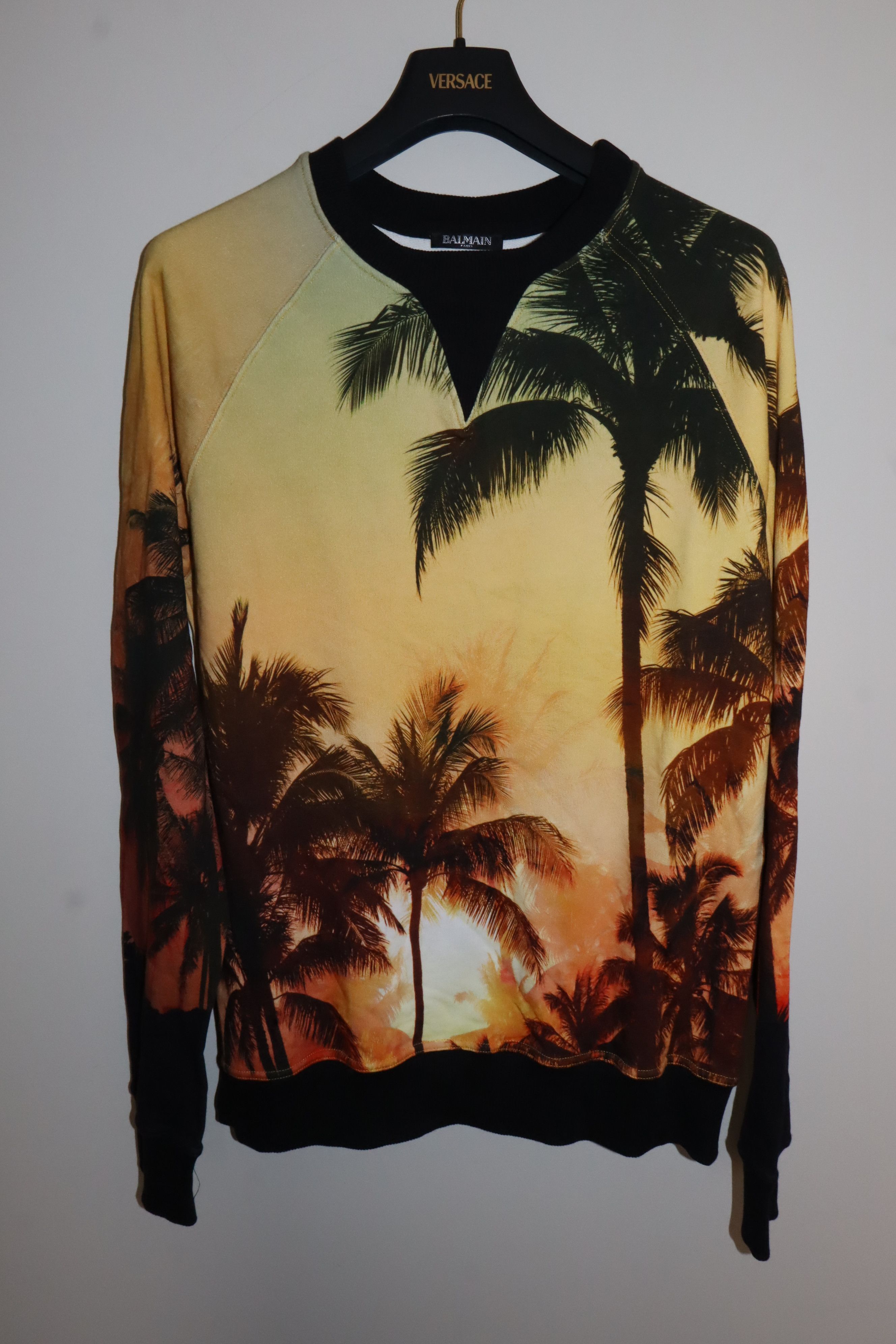 Balmain Palmprint raglan sweatshirt Size US S / EU 44-46 / 1 - 1 Thumbnail