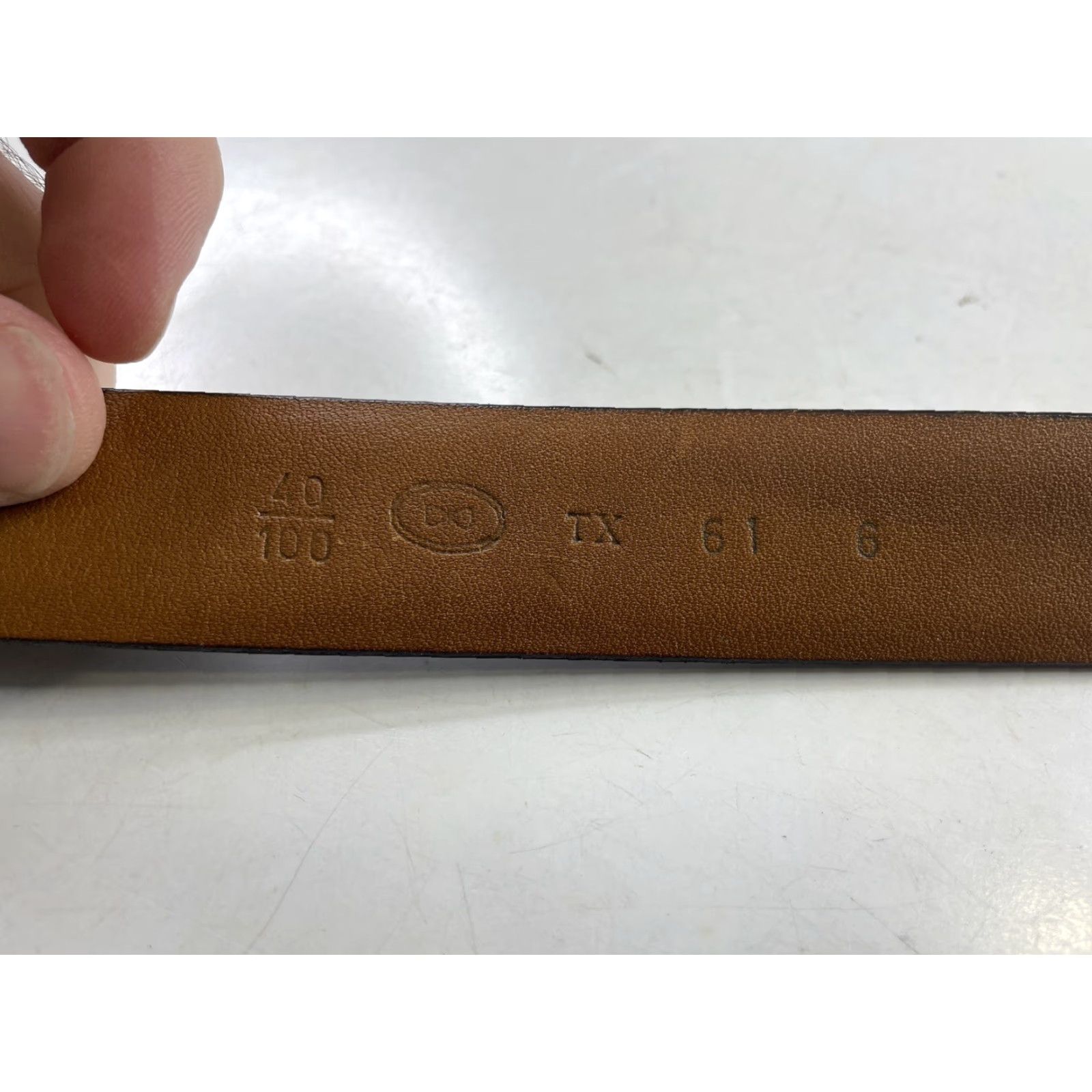 Vintage Trafalgar Belt Dress Belt Leather Braun Brass Buckle 40/100 Classic Men's Regular Brown Size 40 - 2 Thumbnail