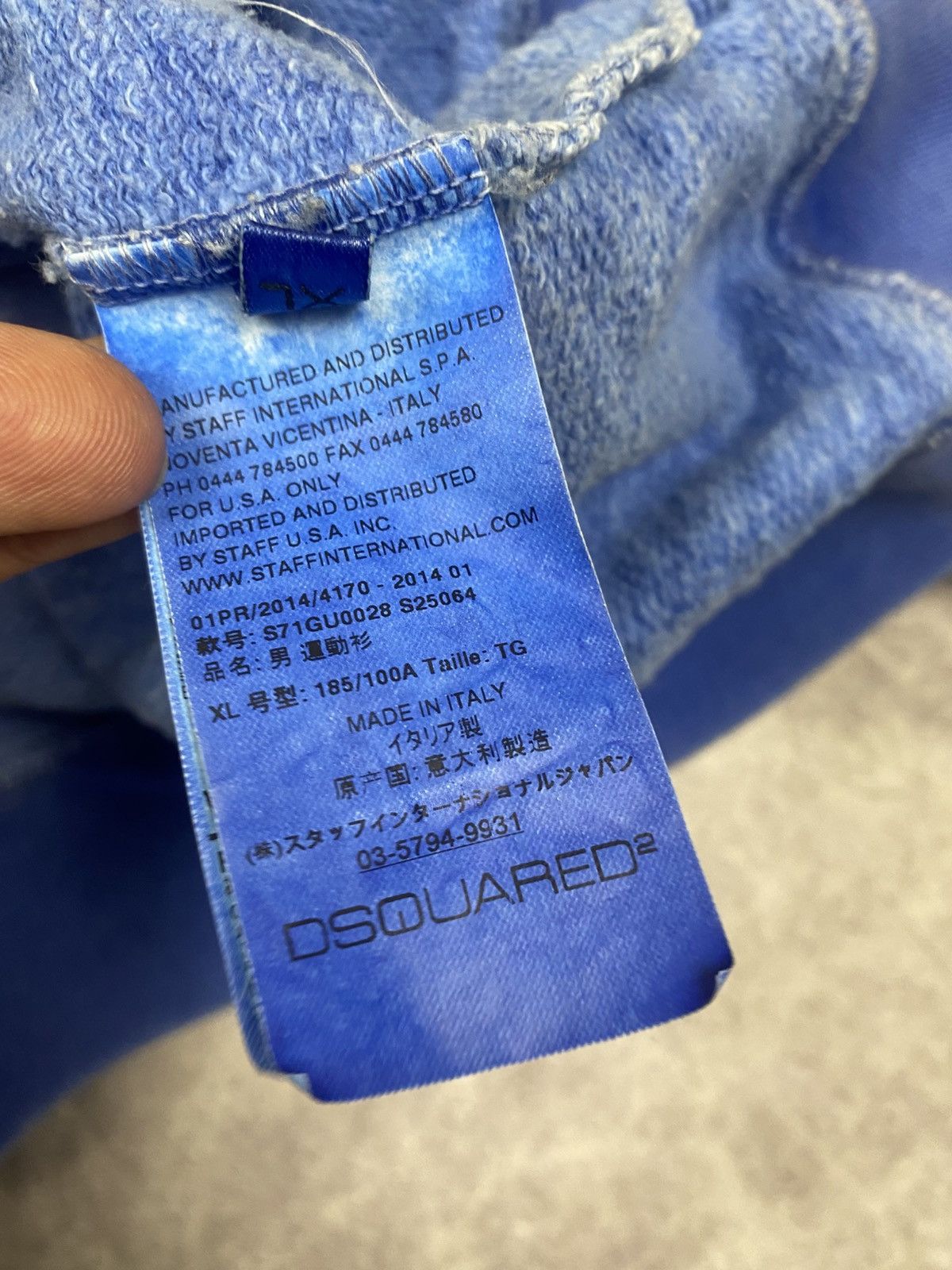Dsquared2 Dsquared2 Jungle Experience Blue Melange Sweatshirt: Sz:XL Size US XL / EU 56 / 4 - 6 Thumbnail
