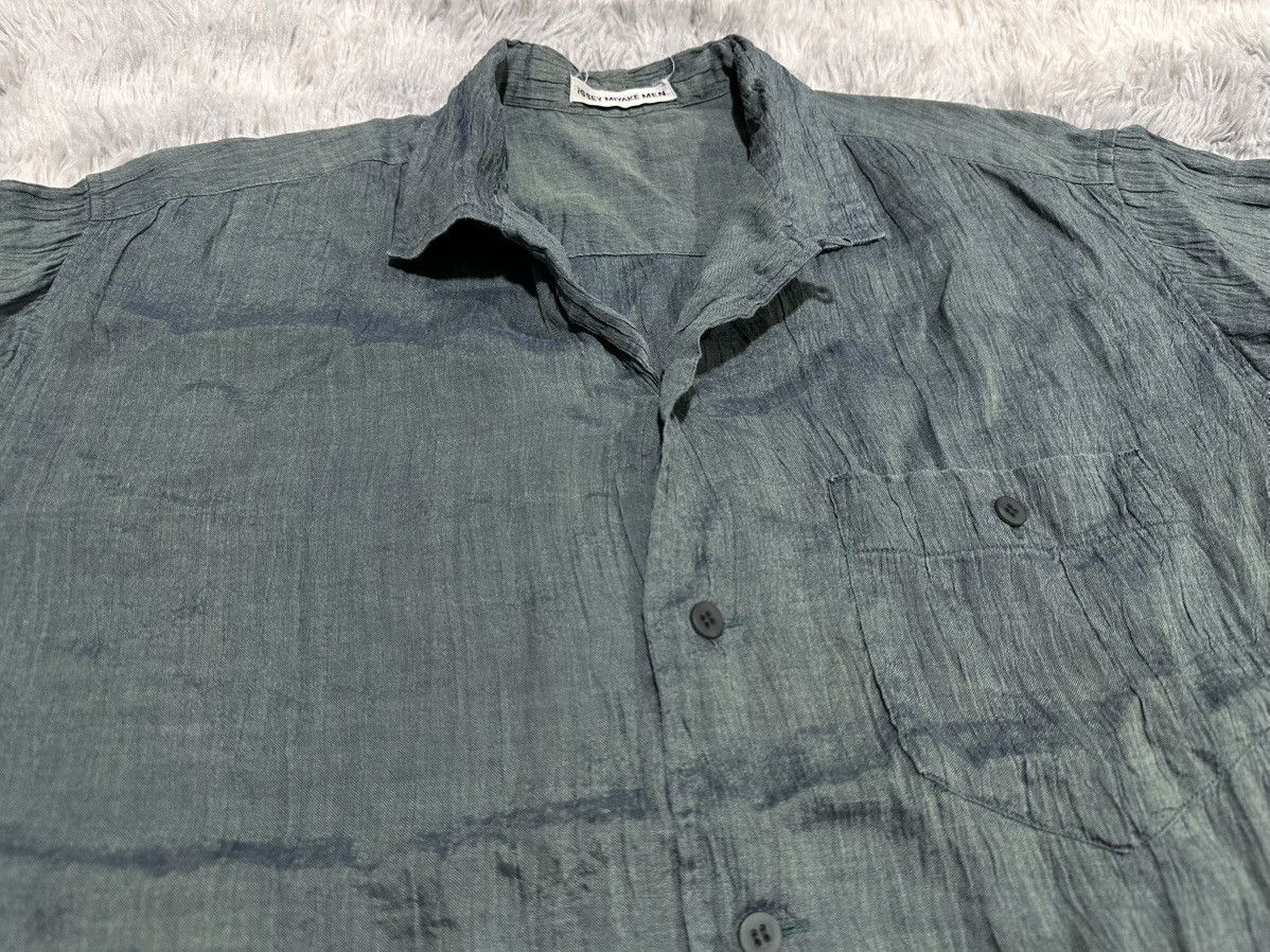 🔥Vintage Issey Miyake Men Shirt Pleats Wrinkled Iridescent