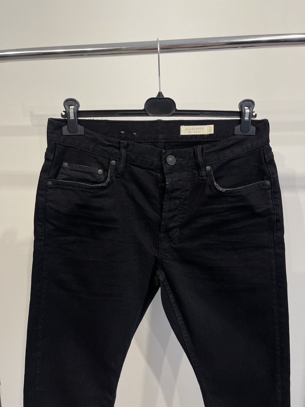Allsaints Allsaints men’s black denim jeans 30 Size US 30 / EU 46 - 2 Thumbnail