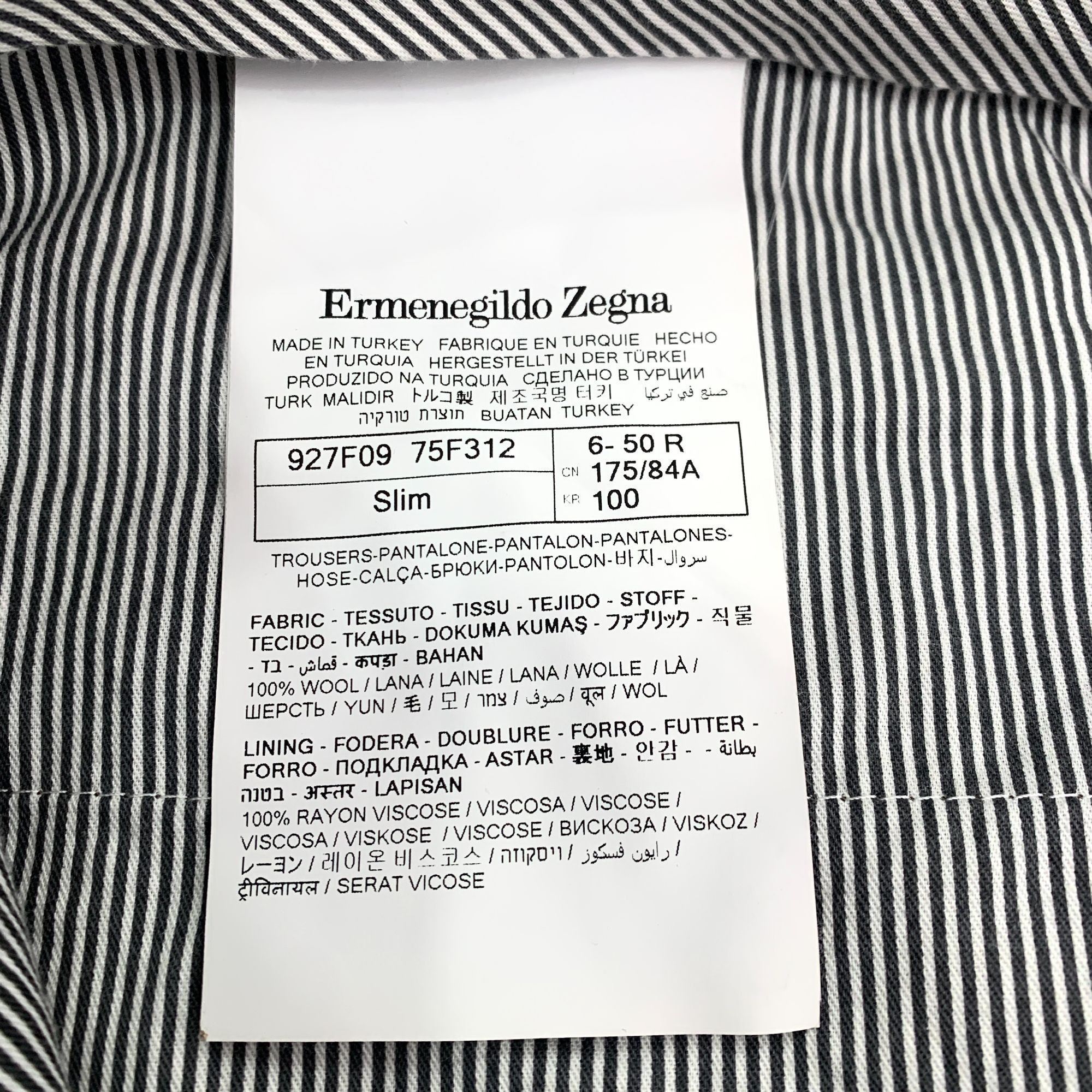 Ermenegildo Zegna Ermenegildo Zegna Slim Fit Grey Wool Trousers All Season Hig Size US 28 / EU 44 - 4 Thumbnail