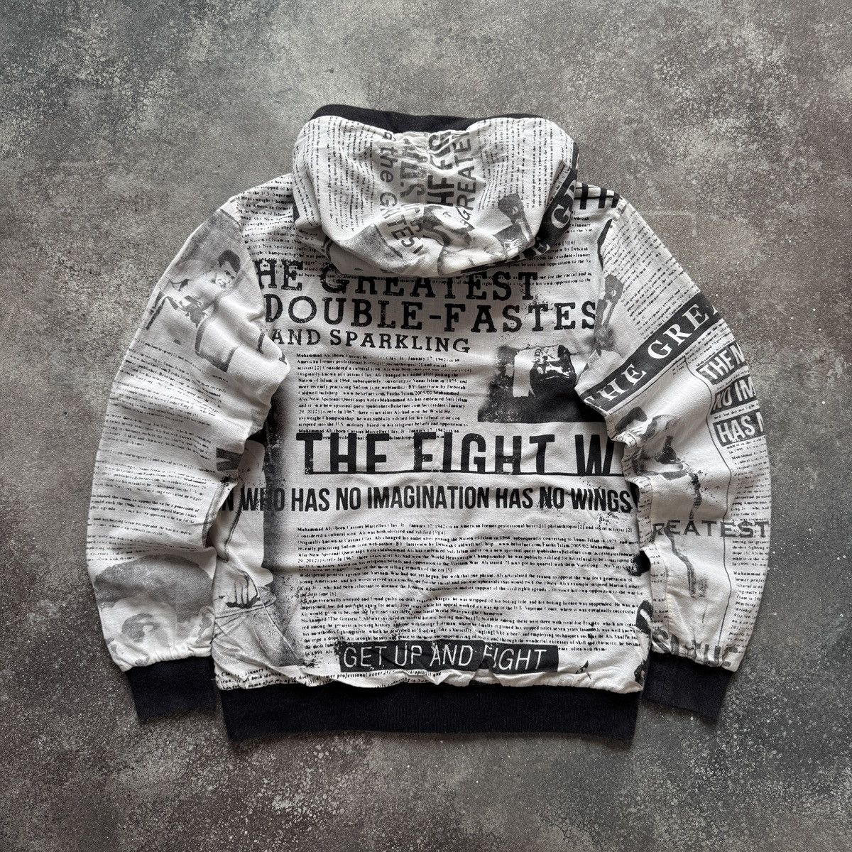 Dolce & Gabbana D&G Dolce & Gabbana x Mohamed Ali Gazette Printed Zip Hoodie Size XS / US 0-2 / IT 36-38 - 2 Thumbnail
