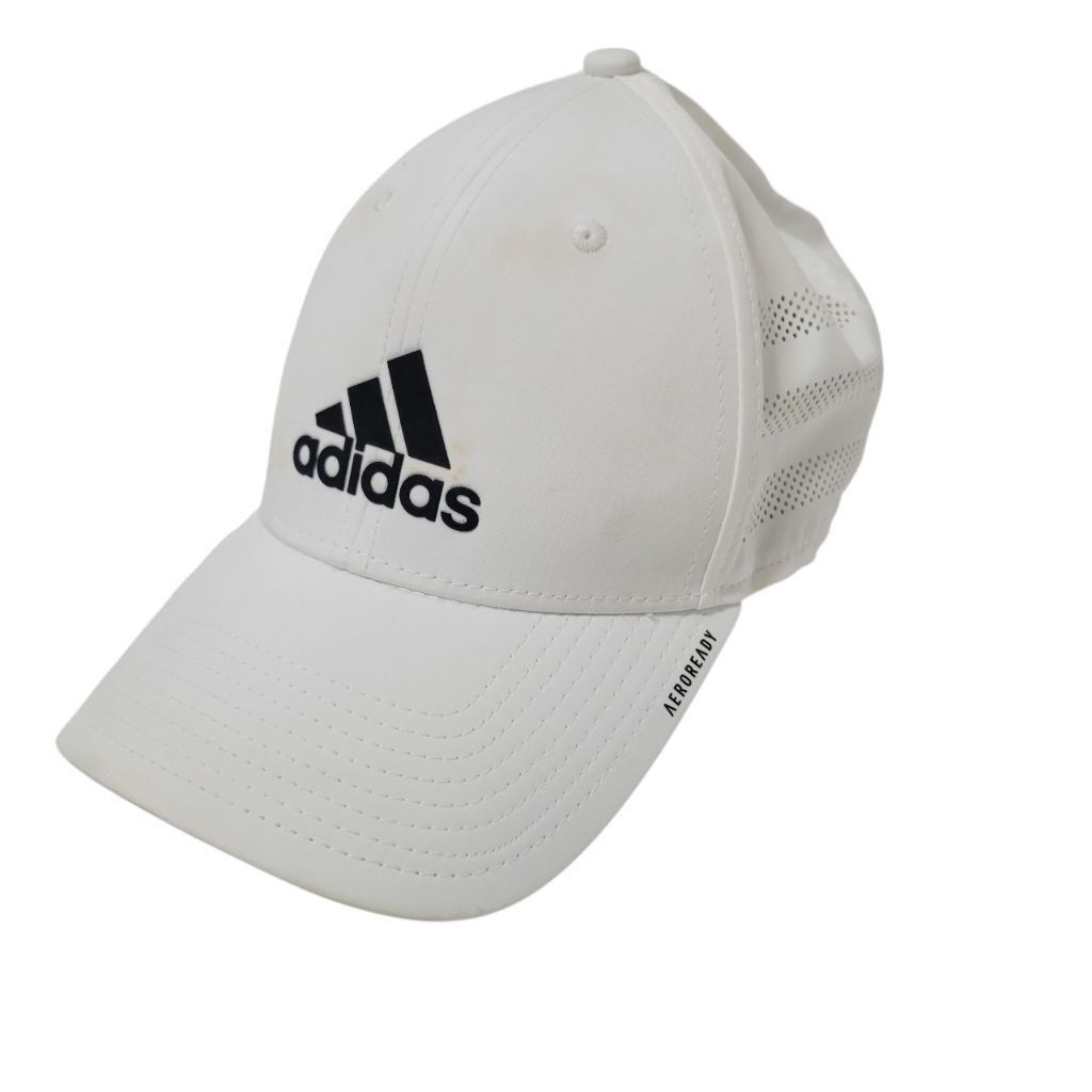 Adidas Adidas Baseball Hat Cap White One Size Embroidered Size ONE SIZE - 3 Thumbnail
