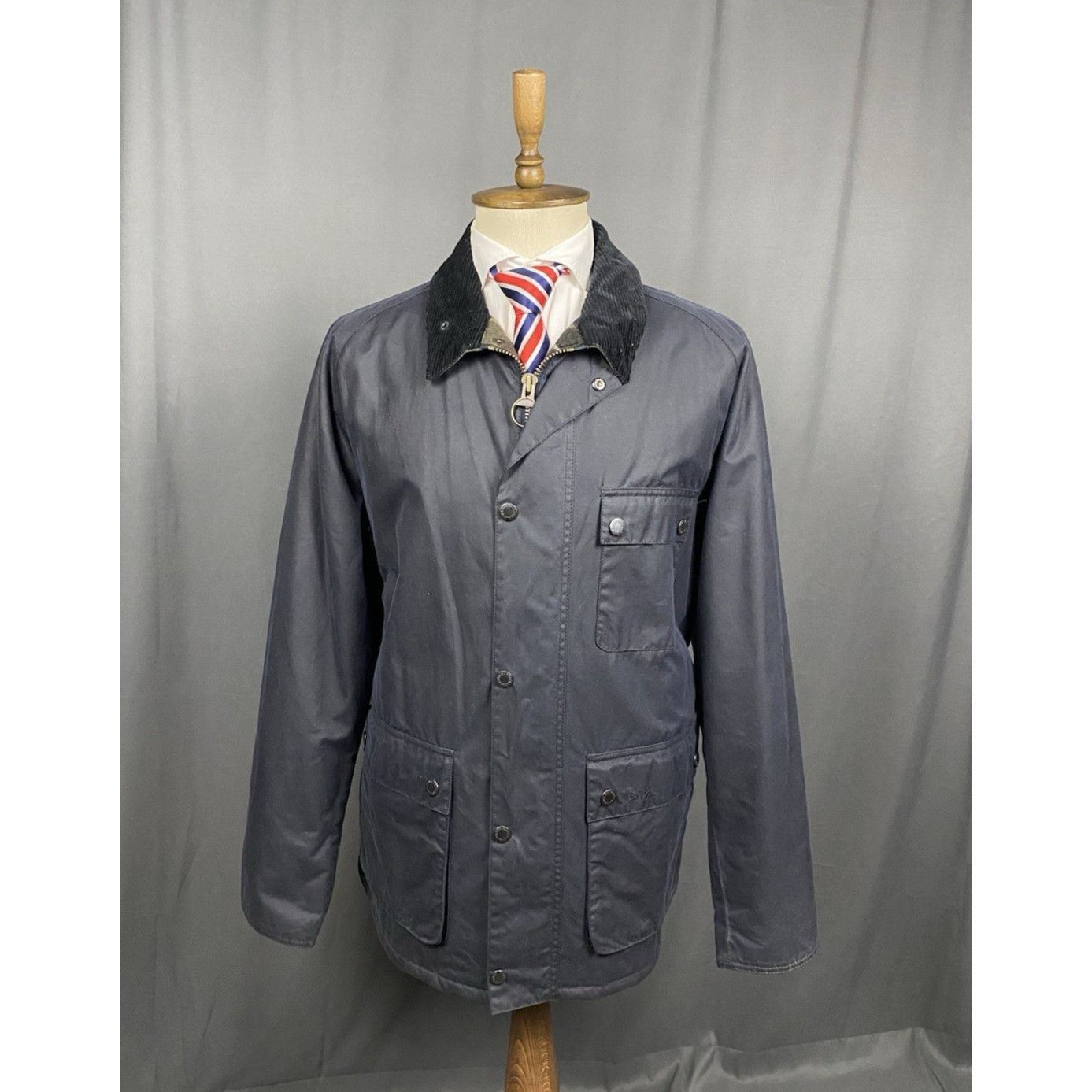 Barbour MINT! Barbour Rufford Men's Blue Waxed Insulated Motorcycle Size US XXL / EU 58 / 5 - 1 Thumbnail