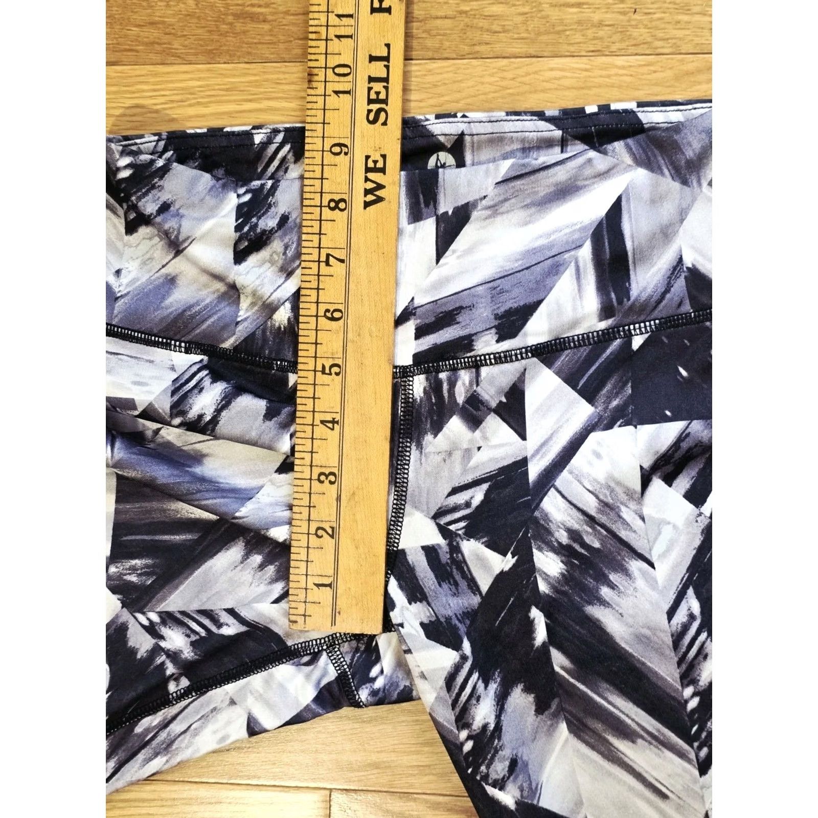 Vintage Reflex 90 Degree Women's Leggings Yoga Pants XS White Geometric Pattern Spandex Polyester Ankle Skinny Size 26" / US 2 / IT 38 - 7 Thumbnail
