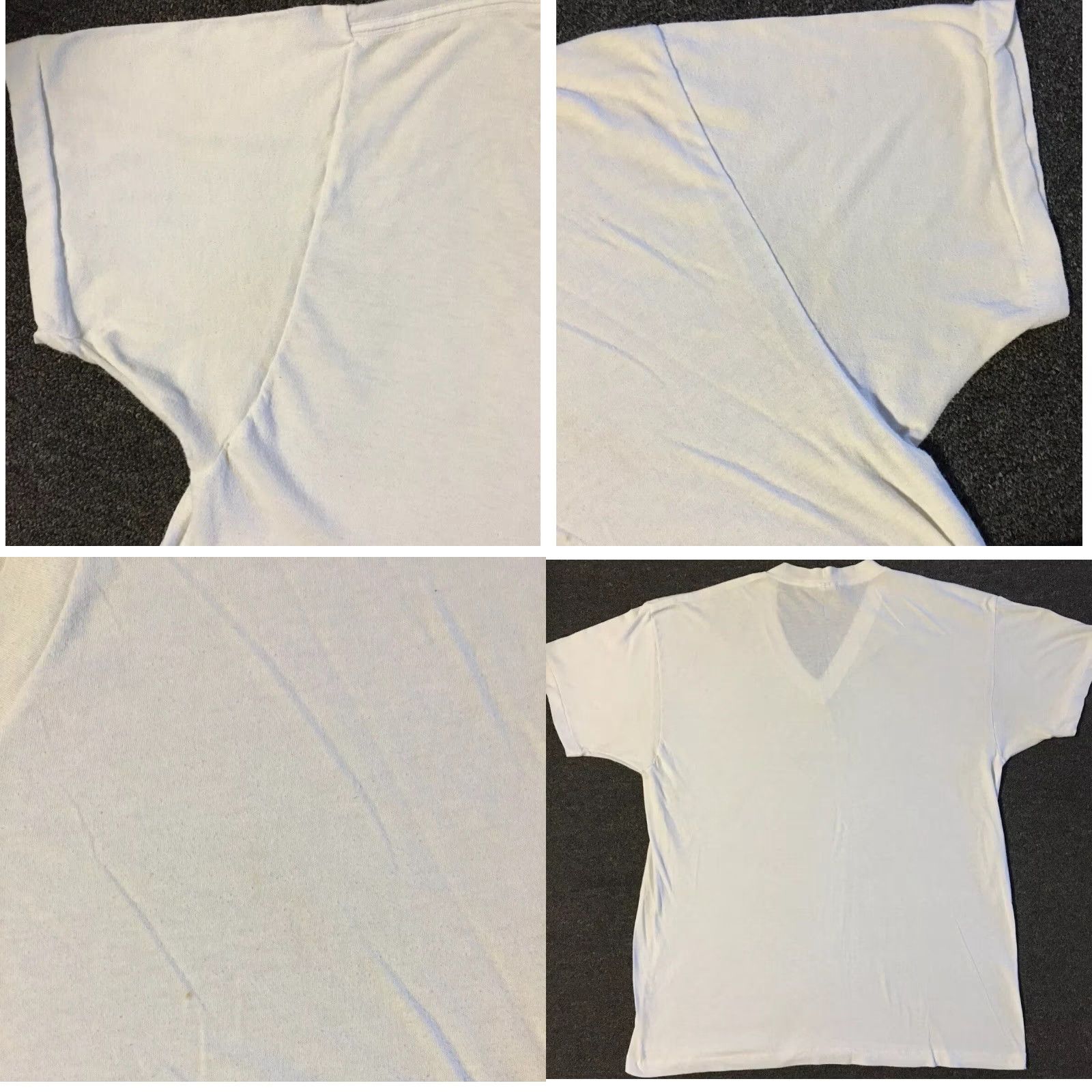 Vintage VINTAGE Towncraft T-Shirt XL White V-Neck 90s 80s Grunge Punk Skate Biker Retro Rock USA Mens Size US XL / EU 56 / 4 - 8 Thumbnail