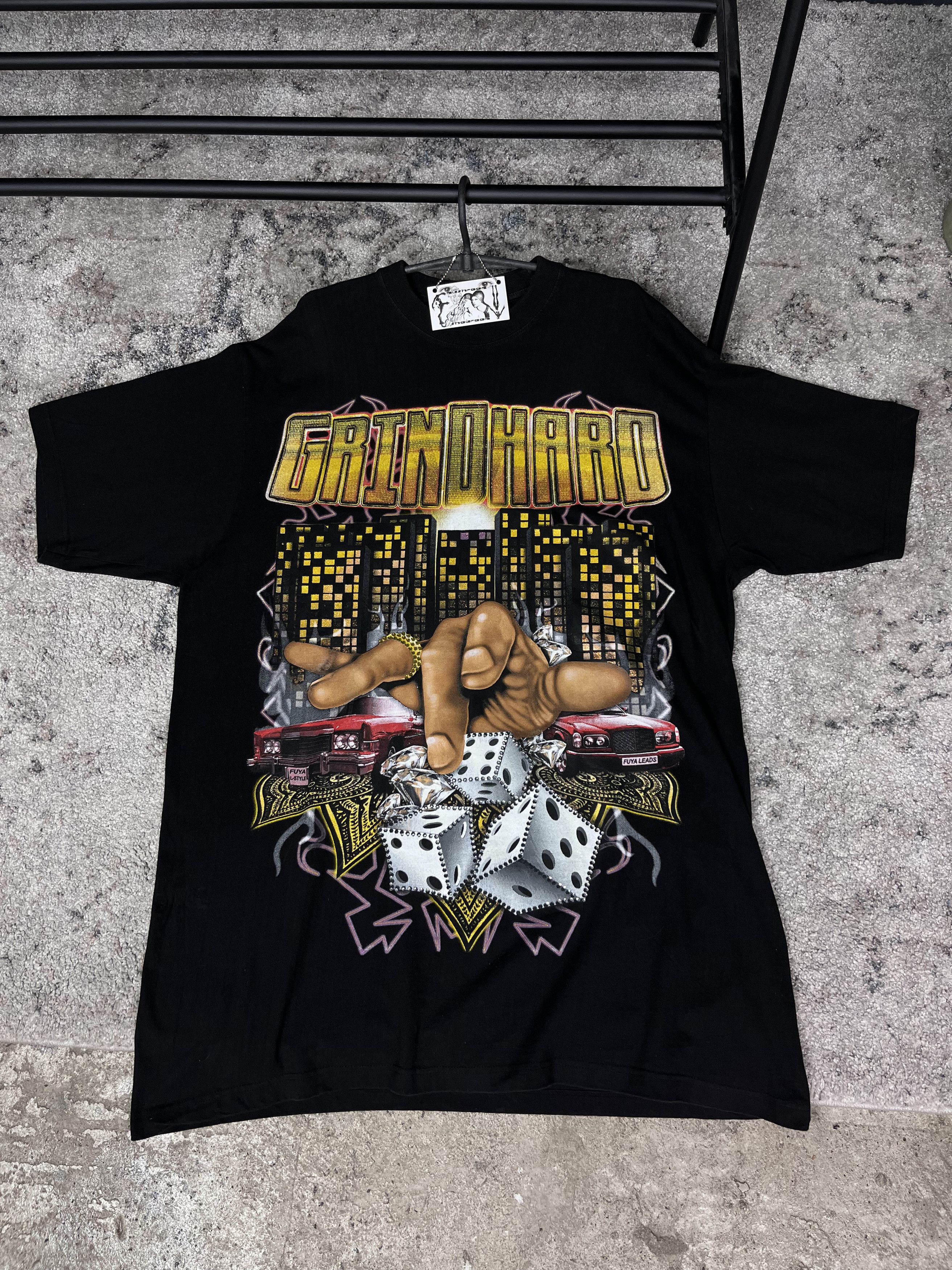 Vintage 1990s FUYA DICE GRINDHARD OVERSIZED BAGGY VINTAGE TEE - № 0 Size US XXL / EU 58 / 5 - 1 Thumbnail