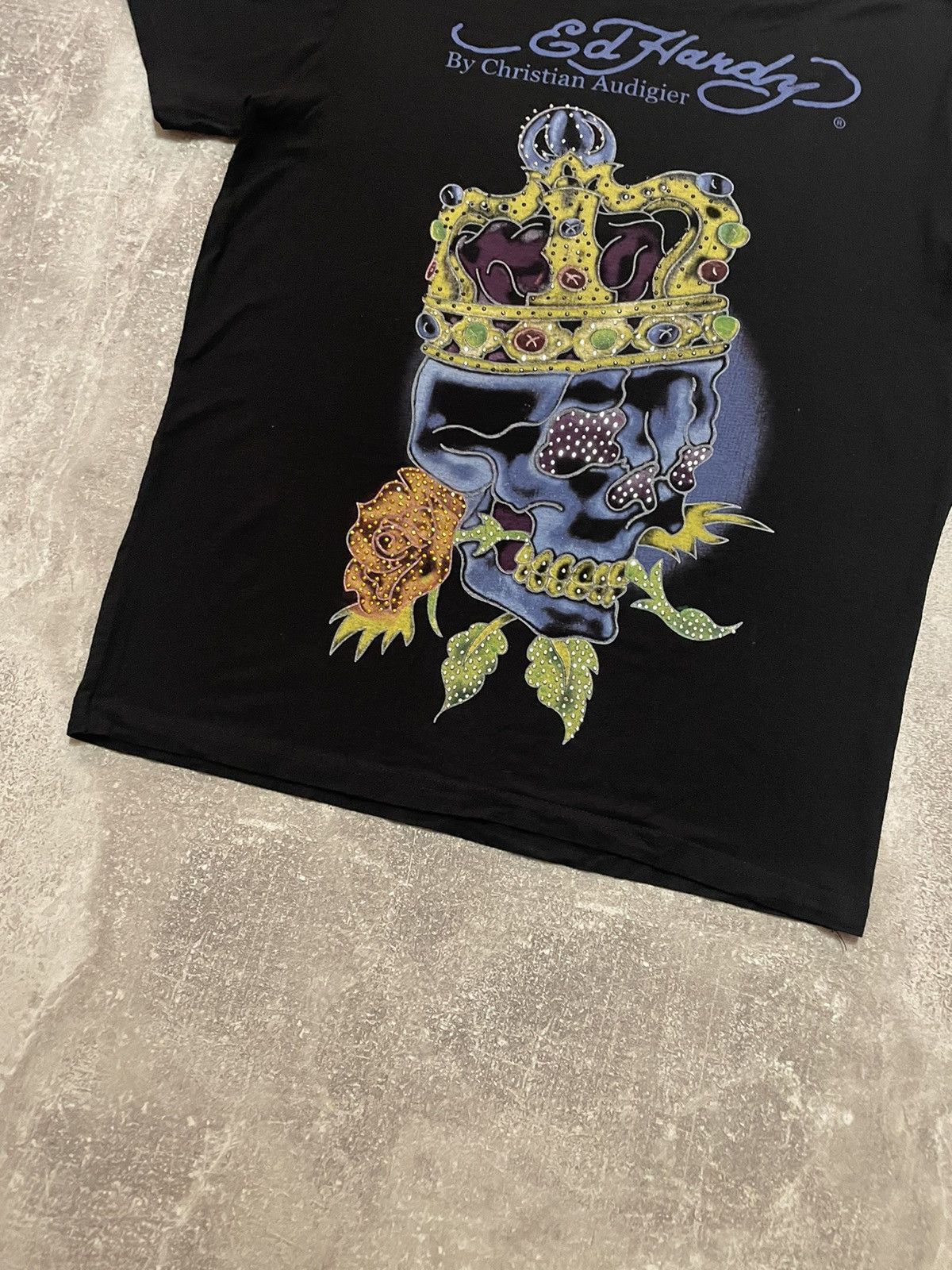 Christian Audigier Vintage Ed Hardy T-shirt Size US L / EU 52-54 / 3 - 3 Thumbnail