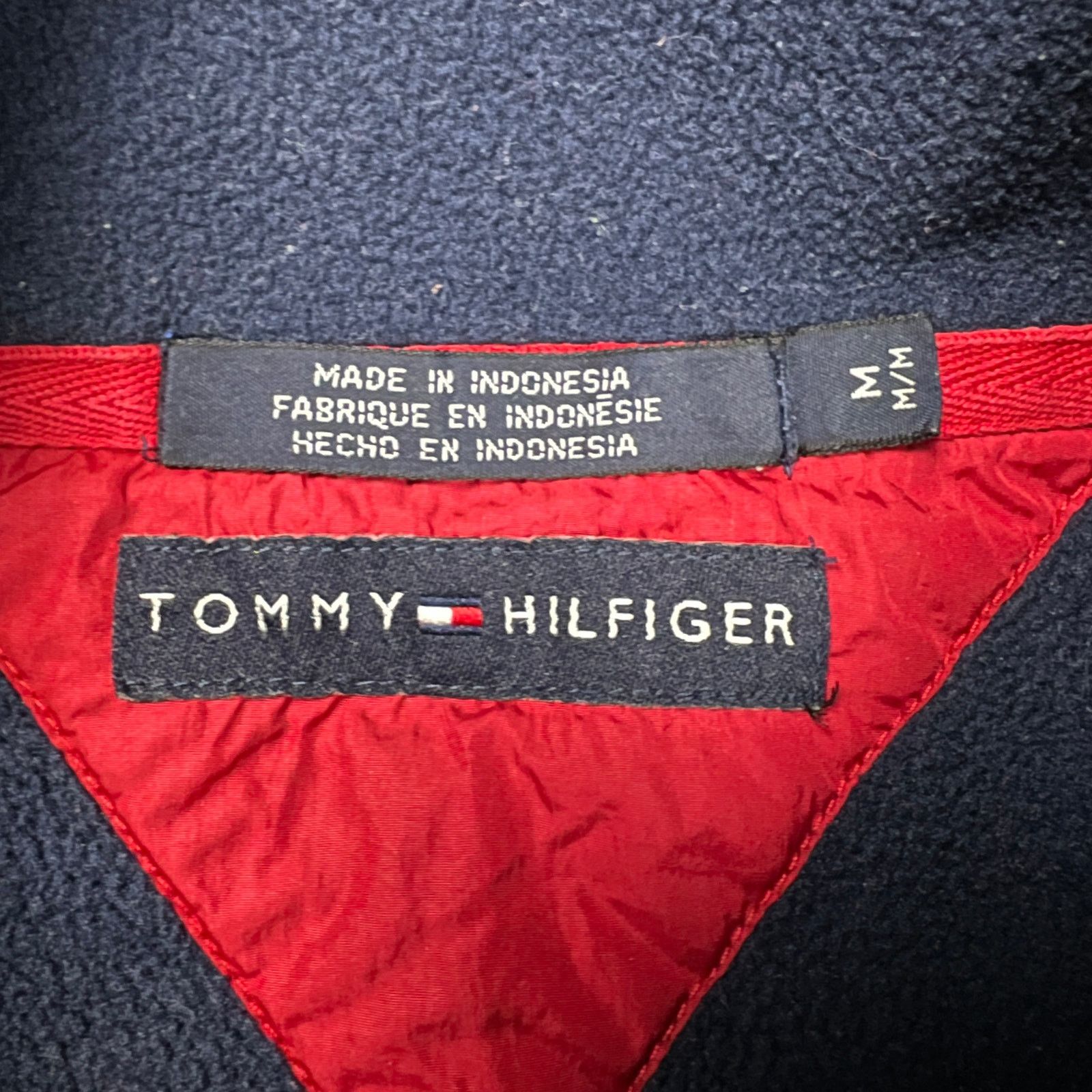 Tommy Hilfiger × Vintage Vintage Tommy Hilfiger Fleece Flag Pullover Zip Y2K Jacket Size US M / EU 48-50 / 2 - 8 Thumbnail