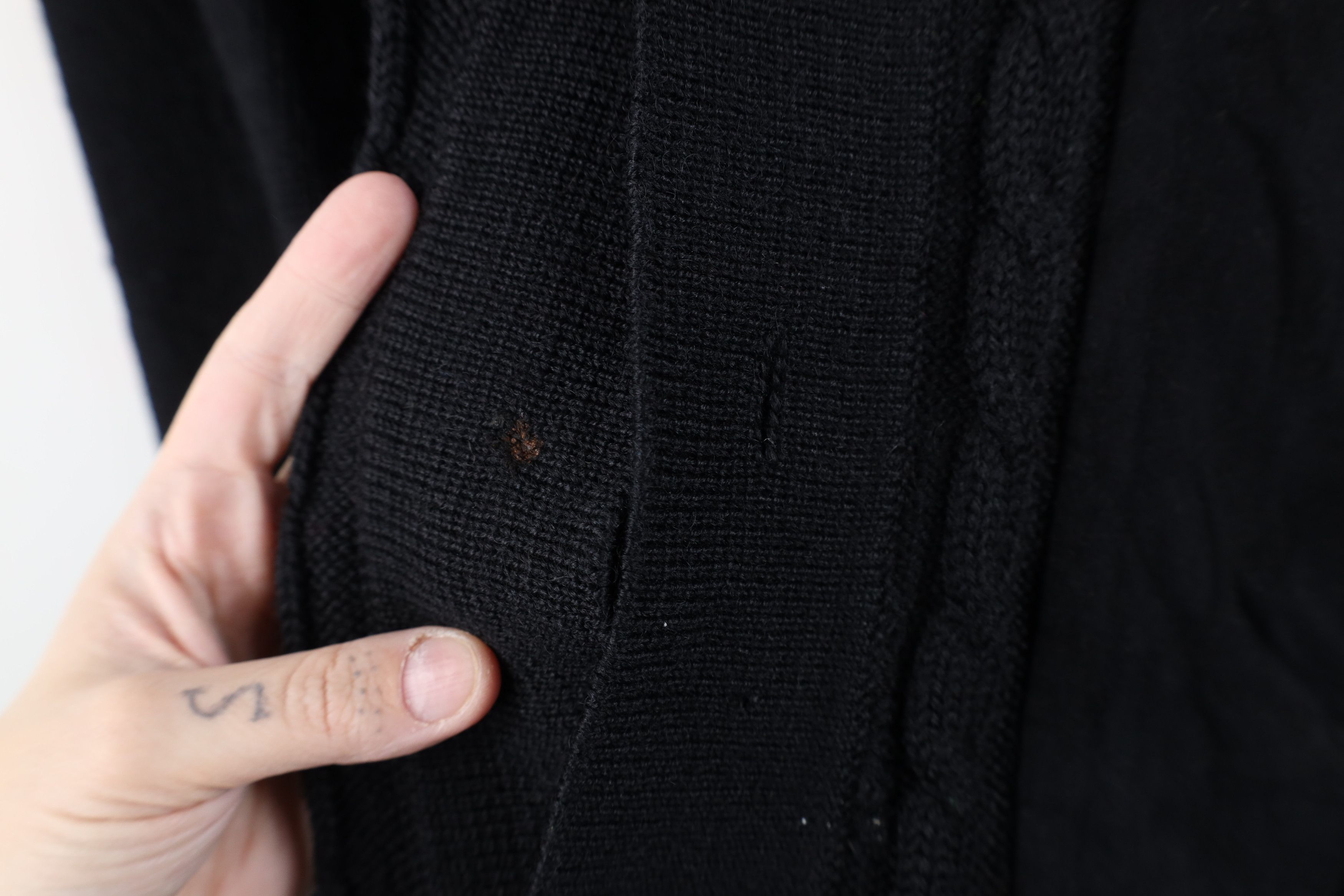 Vintage Vintage 50s Rockabilly Wool Suede Leather Cardigan Sweater Size US M / EU 48-50 / 2 - 4 Thumbnail