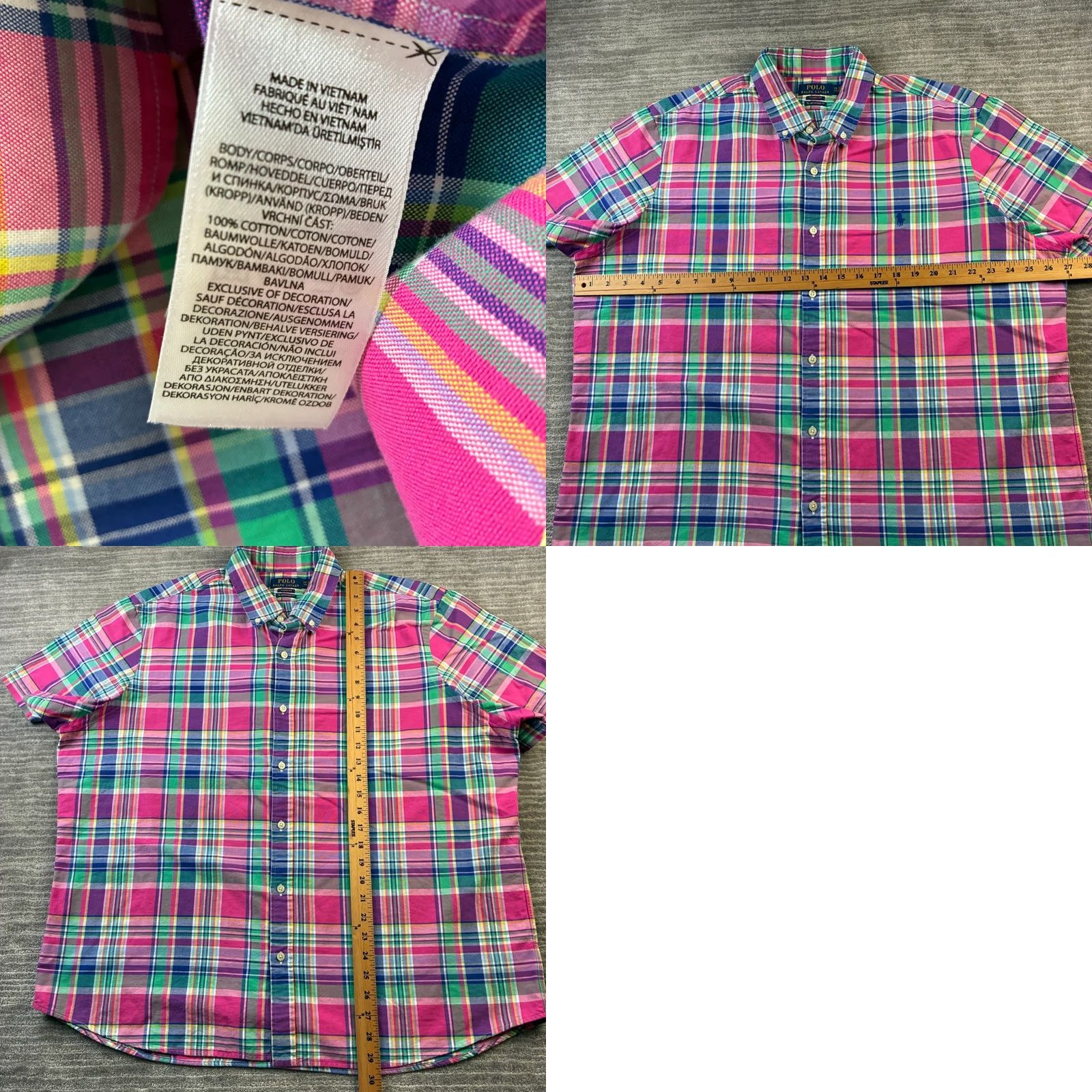 Polo Ralph Lauren Polo Ralph Lauren Shirt Mens 2XL Pink Button-Up Collar Polo Untucked Fit Oxford Pony Casual All Seasons Classic 90s? Size US XXL / EU 58 / 5 - 8 Thumbnail