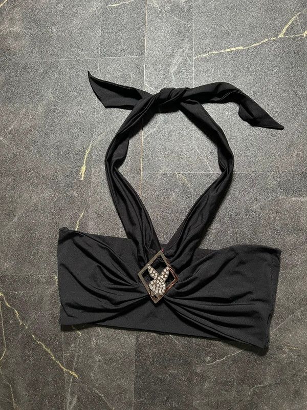 Playboy Playboy Black top vintage retro diva women Size S / US 4 / IT 40 - 1 Thumbnail