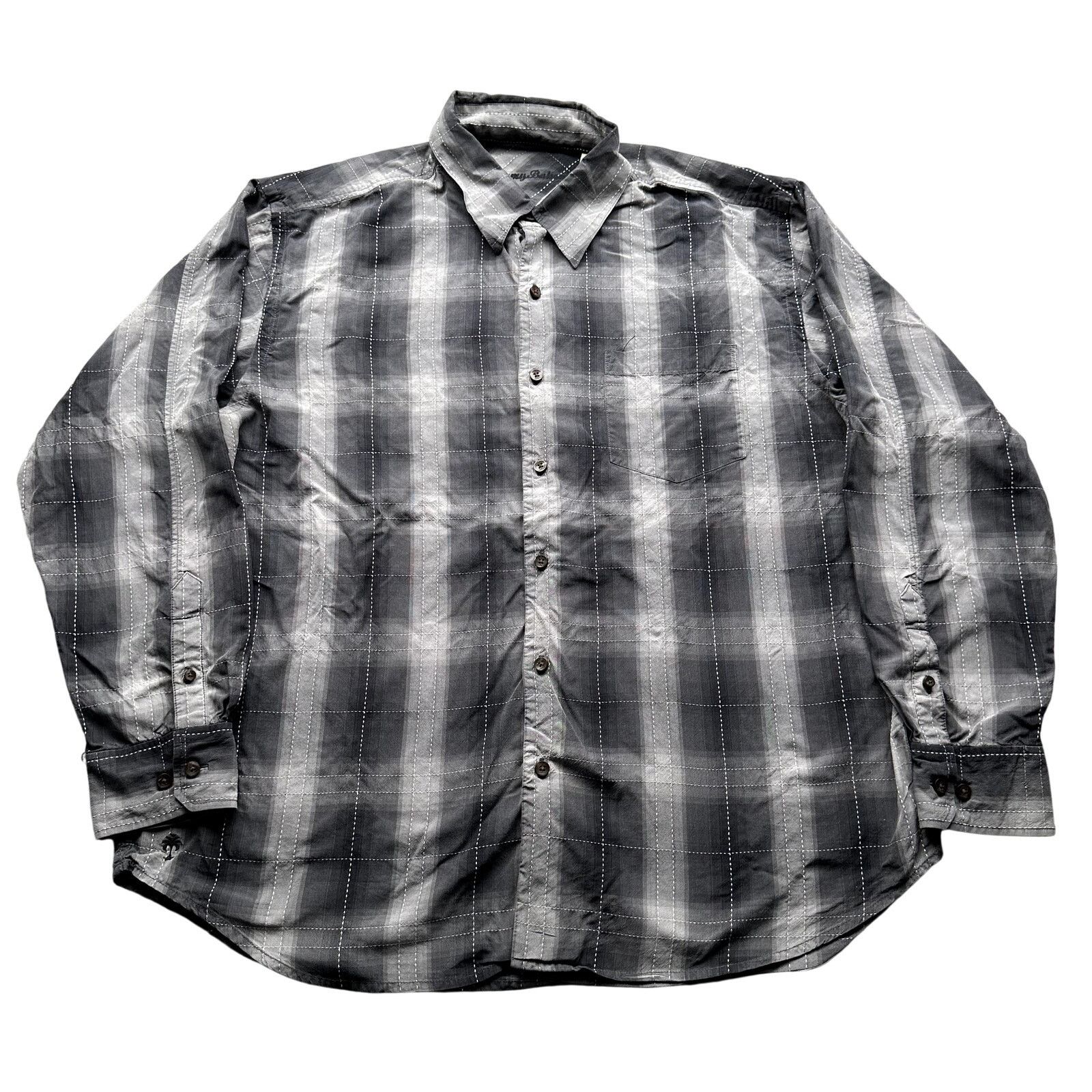 Tommy Bahama Tommy Bahama 100% Silk Plaid Shirt Mens XL Black Button Size US XL / EU 56 / 4 - 1 Thumbnail