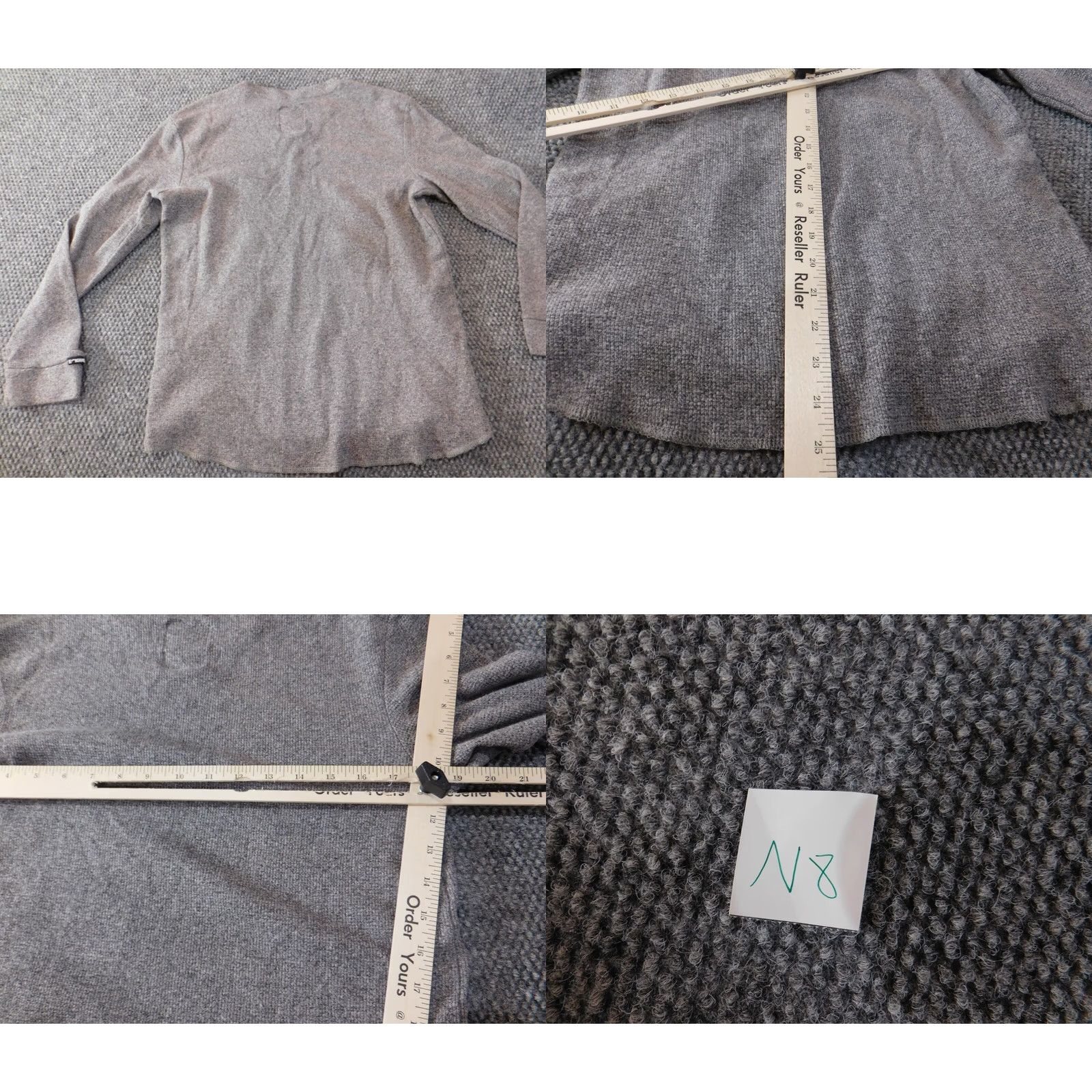 Vintage Ecko Sweater Pullover Womens Medium Gray Crew Neck Long Sleeve KC Stretch Knit Logo Classic Modern 90s? Size M / US 6-8 / IT 42-44 - 8 Thumbnail
