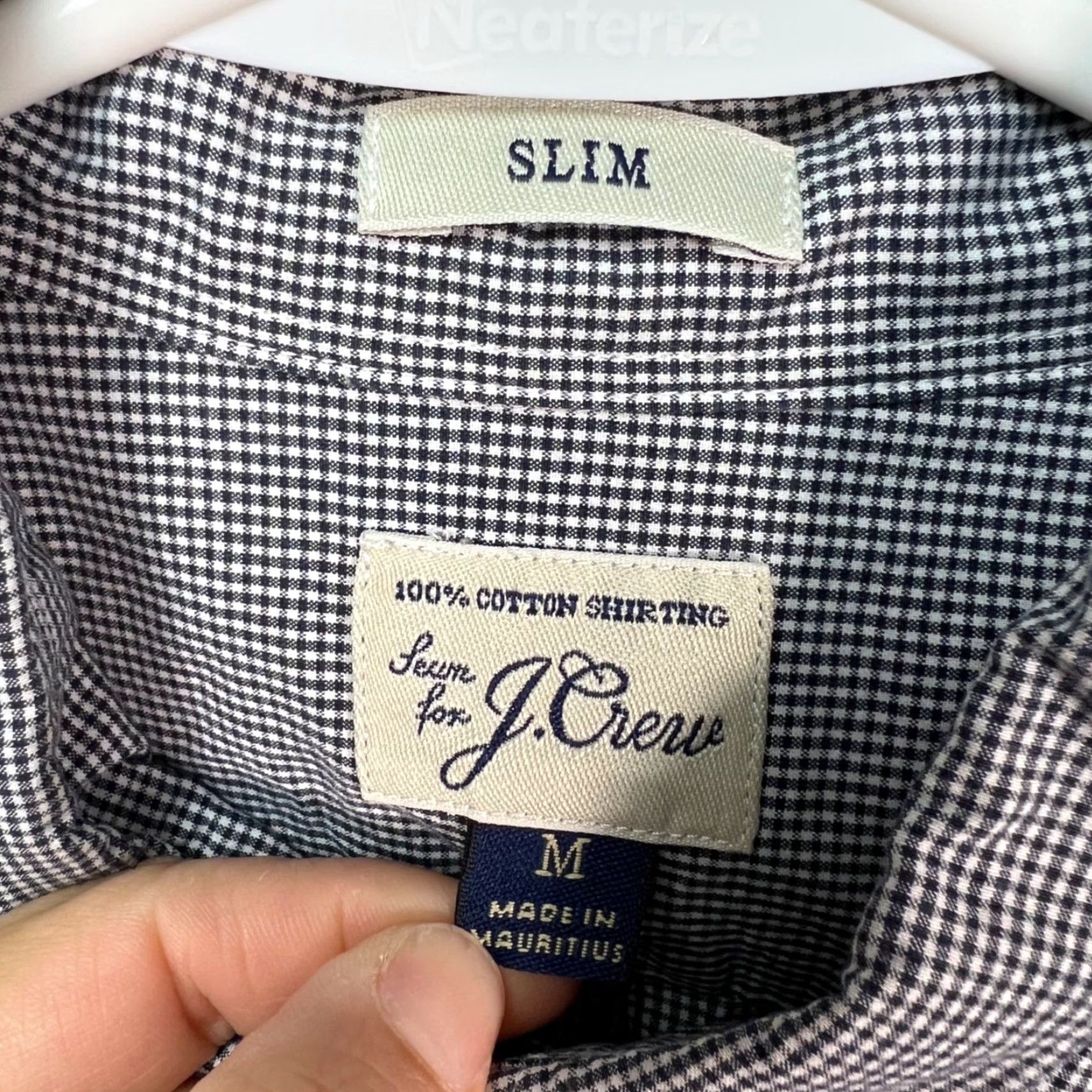 J.Crew J.CREW Button-Down Shirt Mens Size M Slim Fit Blue Gingham 100% Cotton Shirt Size US M / EU 48-50 / 2 - 3 Thumbnail