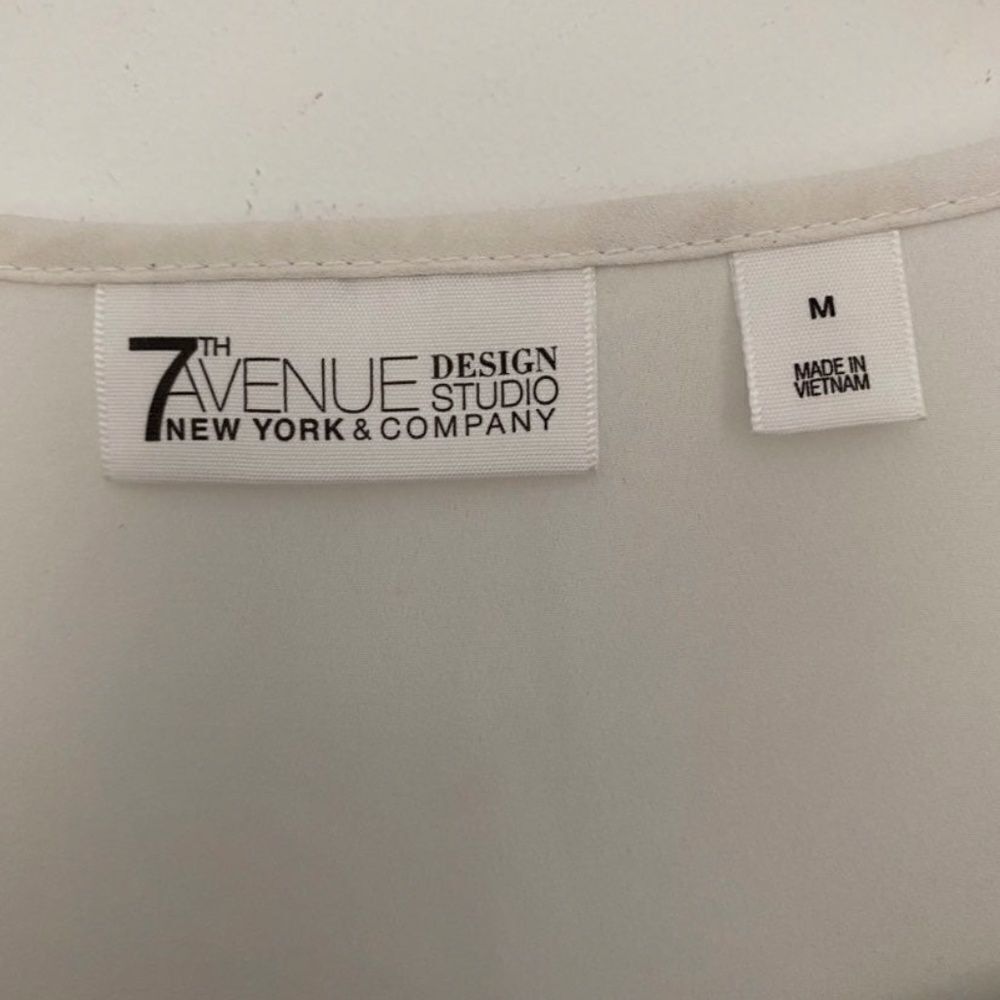 Other 7th Avenue Design Studio Women’s Size M White Short Sleeve B Size M / US 6-8 / IT 42-44 - 3 Thumbnail