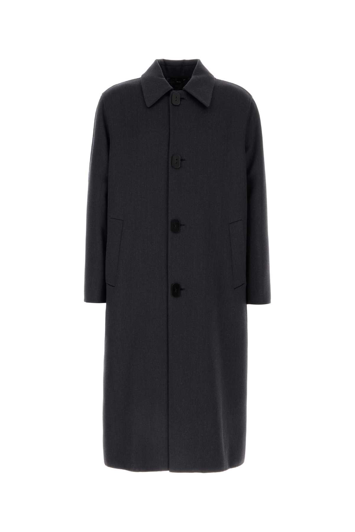 Fendi Charcoal Wool Blend Coat Size US M / EU 48-50 / 2 - 1 Thumbnail